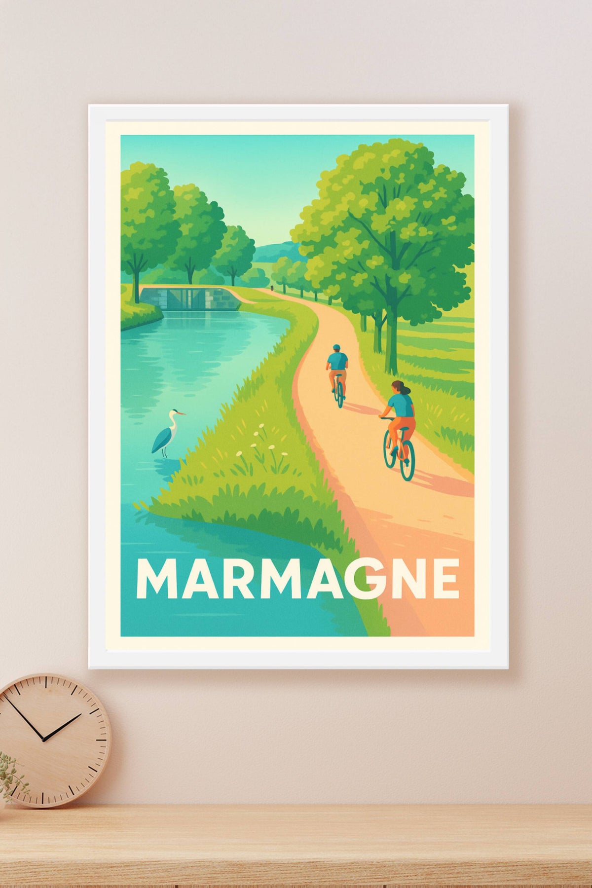 Affiche Marmagne — Balade nature au fil de l'eau · poster d'art de Marmagne