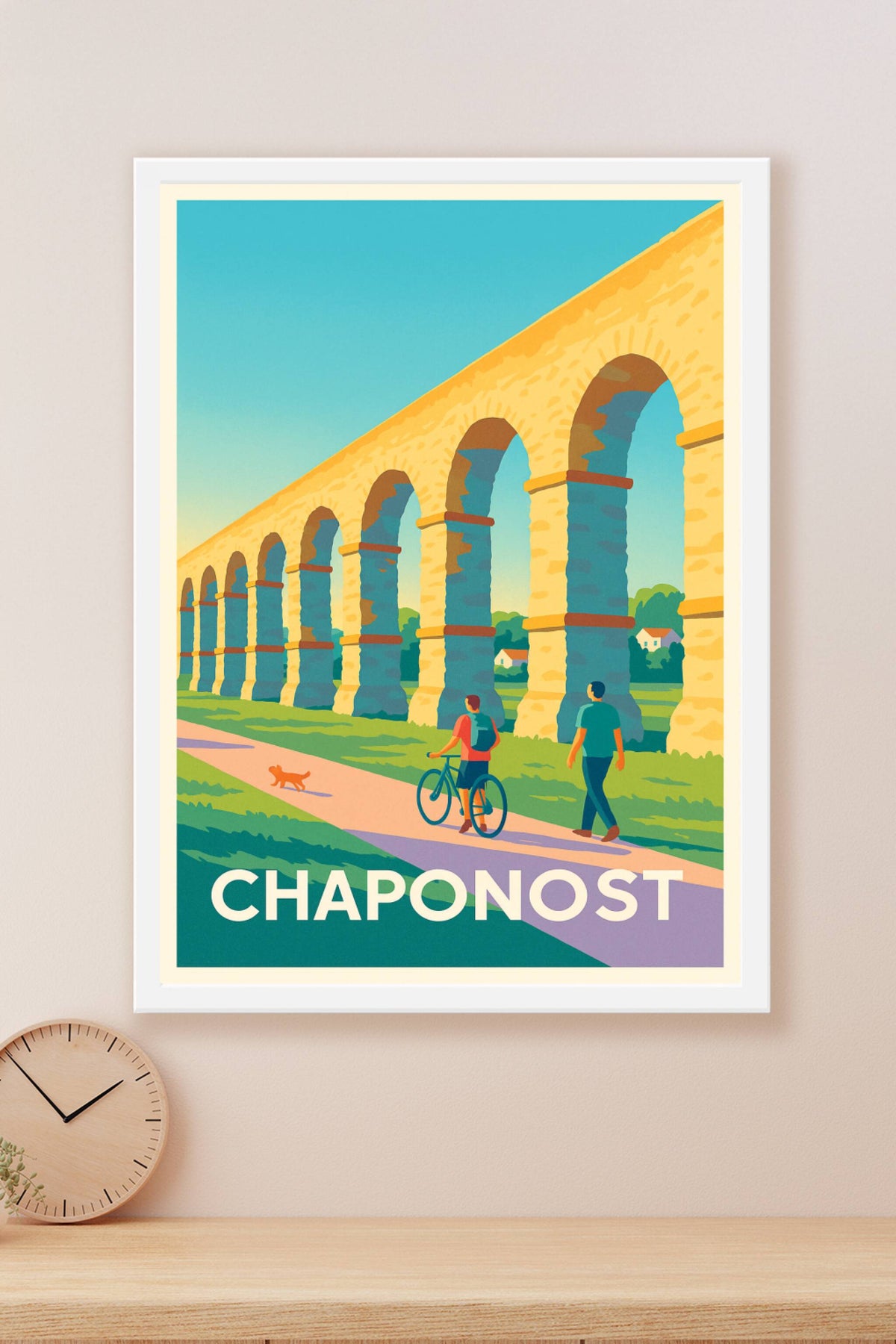 Affiche Chaponost — Promenade sous l'aqueduc historique · poster d'art de Chaponost