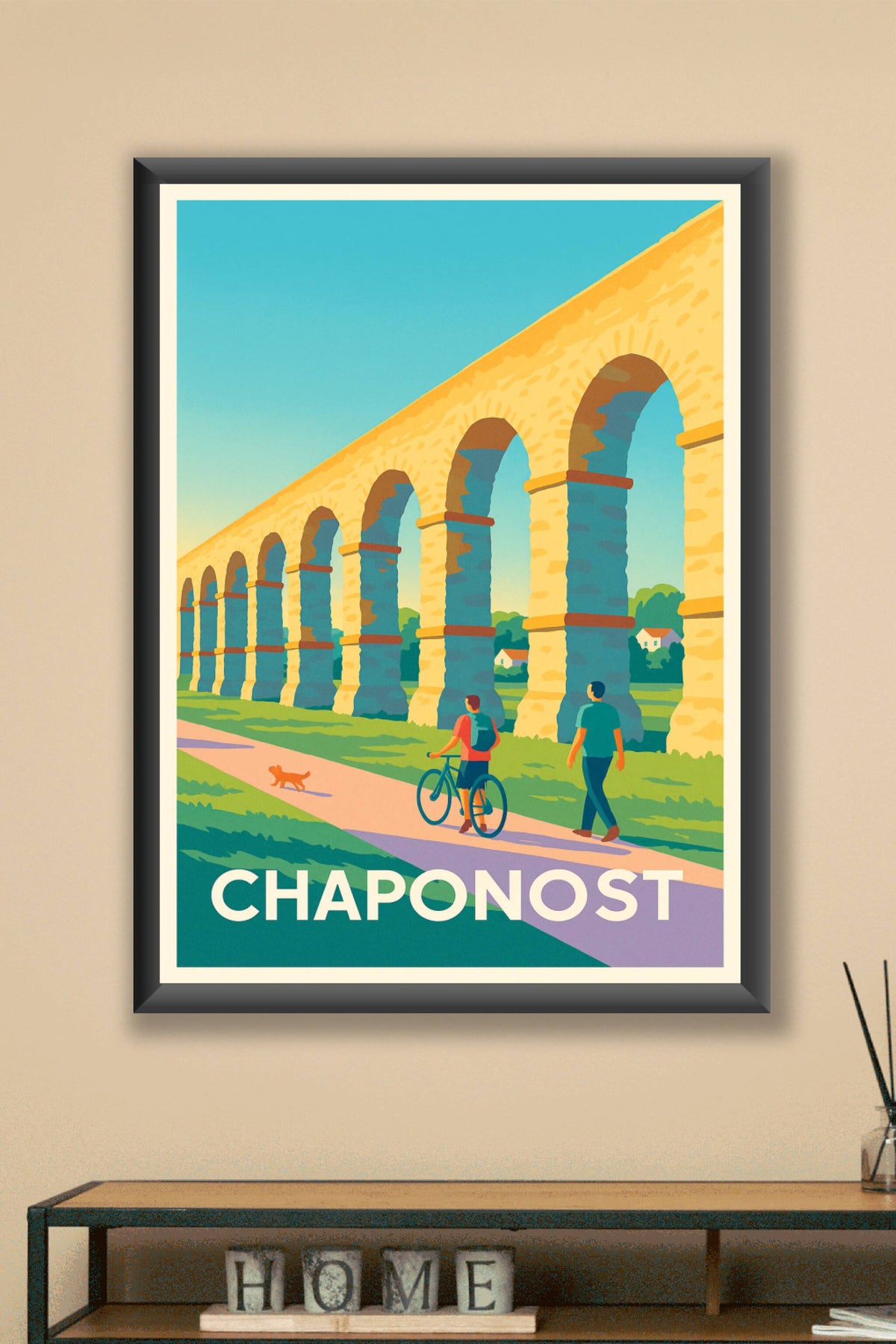 Affiche Chaponost — Promenade sous l'aqueduc historique · poster d'art de Chaponost