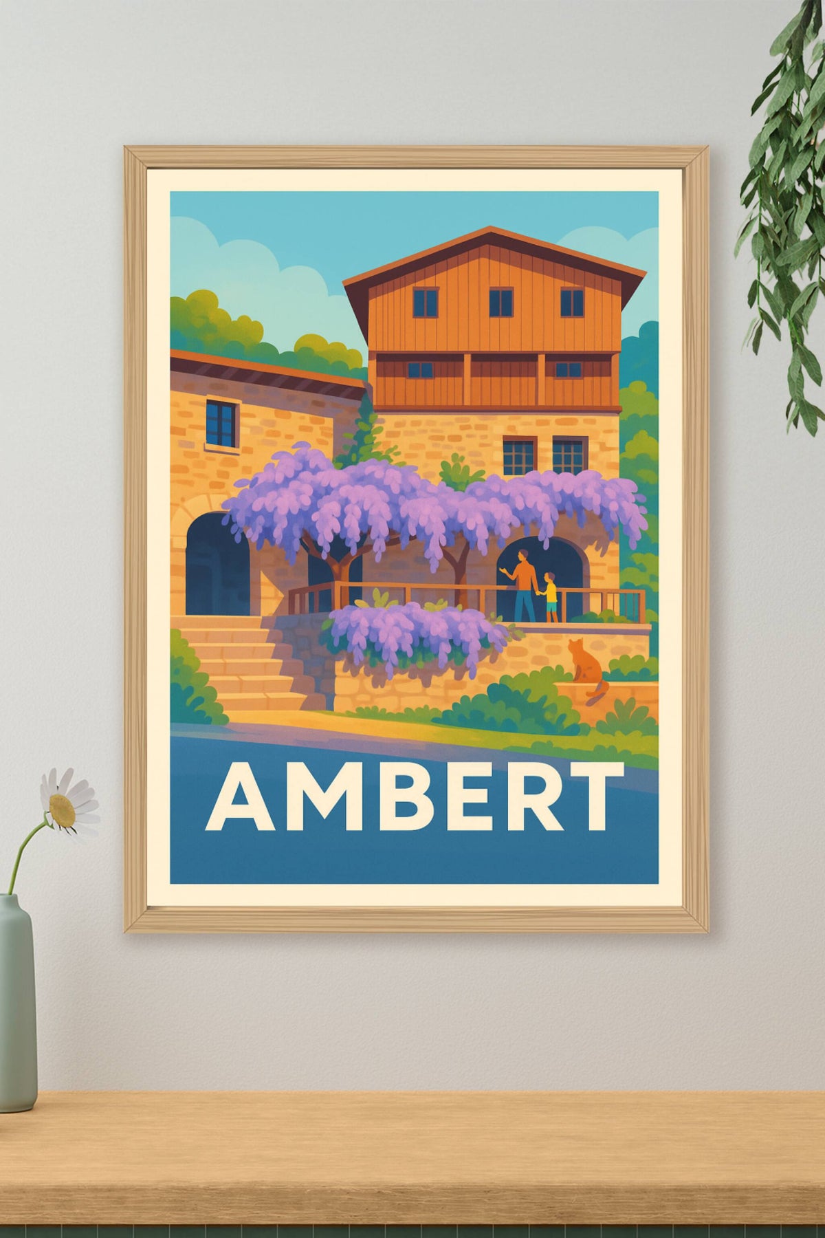 Affiche Ambert — Charme et Douceur du Puy-de-Dôme · poster d'art de Ambert