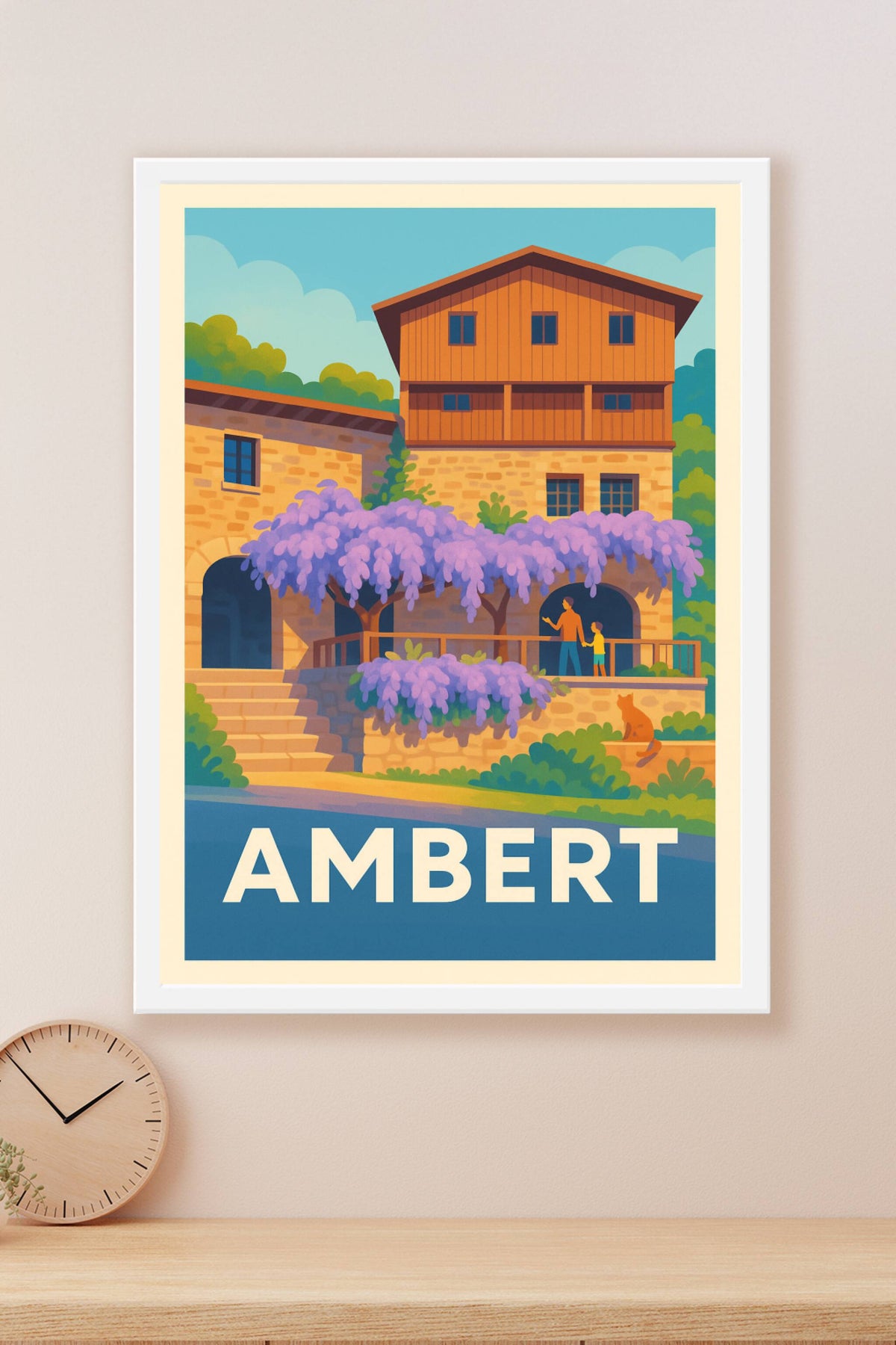 Affiche Ambert — Charme et Douceur du Puy-de-Dôme · poster d'art de Ambert