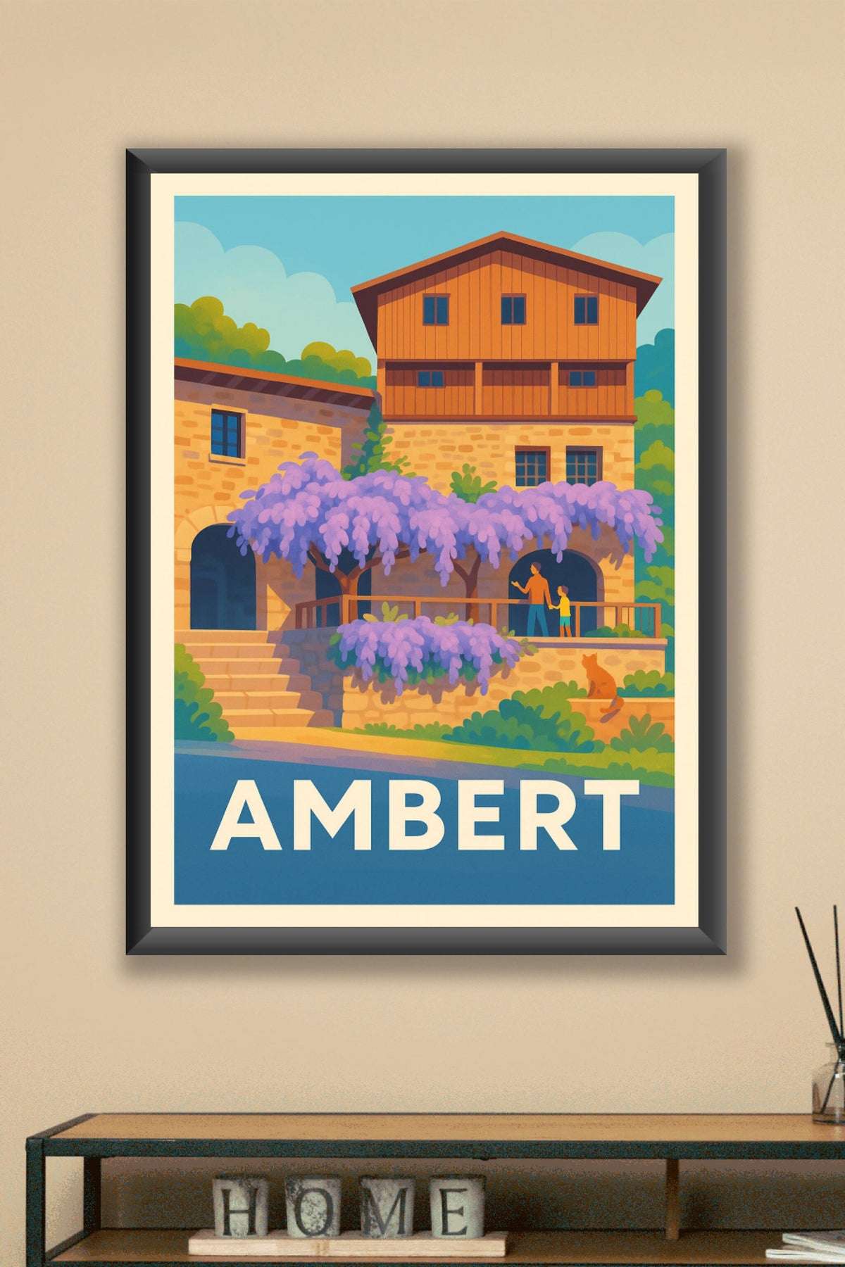 Affiche Ambert — Charme et Douceur du Puy-de-Dôme · poster d'art de Ambert