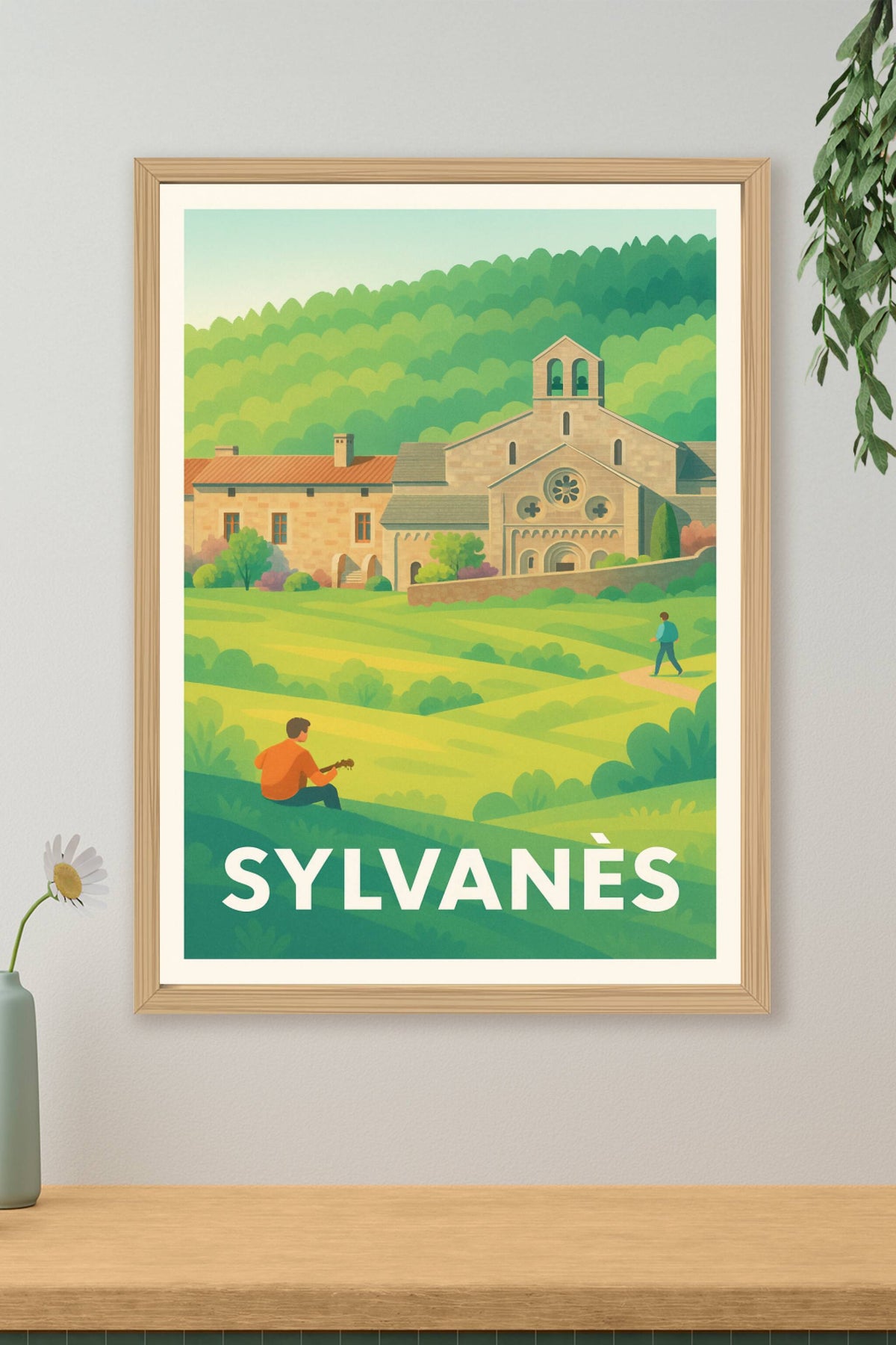 Affiche Sylvanès — Tranquillité et patrimoine en pleine nature · poster d'art de Sylvanès