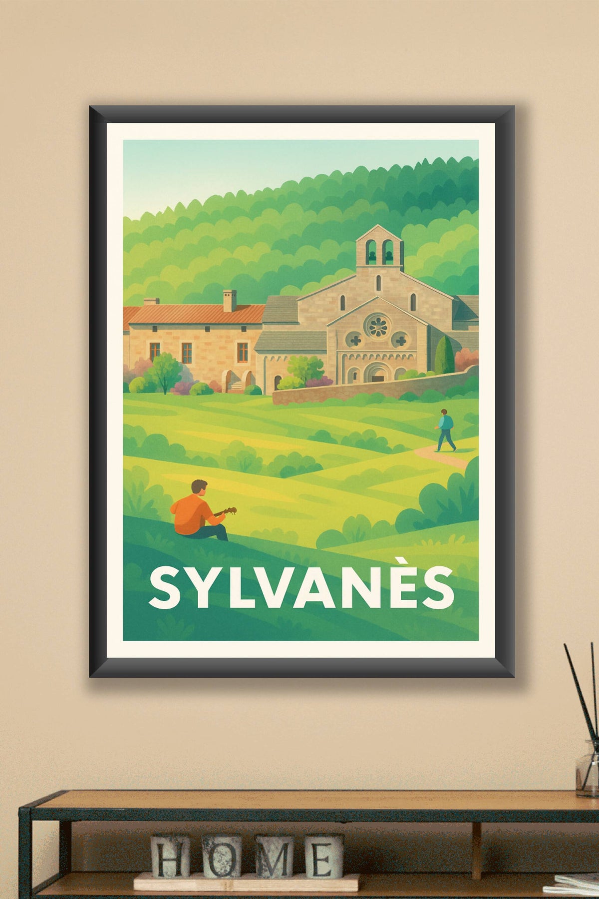 Affiche Sylvanès — Tranquillité et patrimoine en pleine nature · poster d'art de Sylvanès