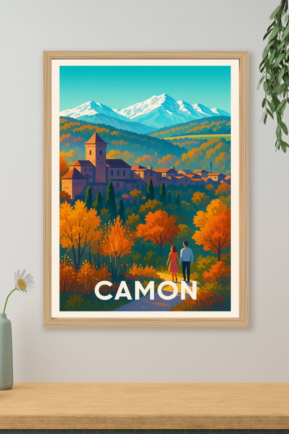 Affiche Camon — Un village de charme sous les montagnes · poster d'art de Camon