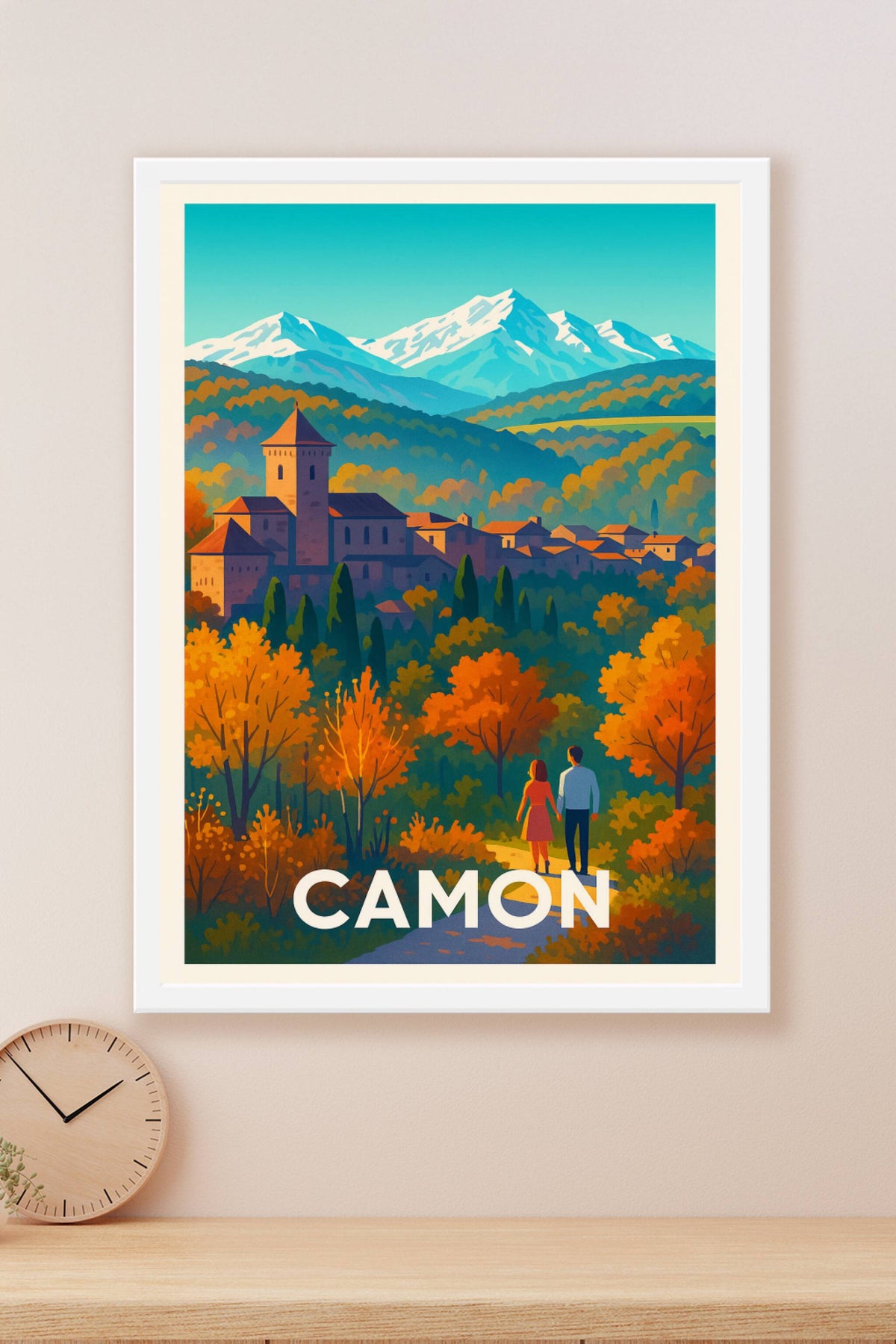 Affiche Camon — Un village de charme sous les montagnes · poster d'art de Camon