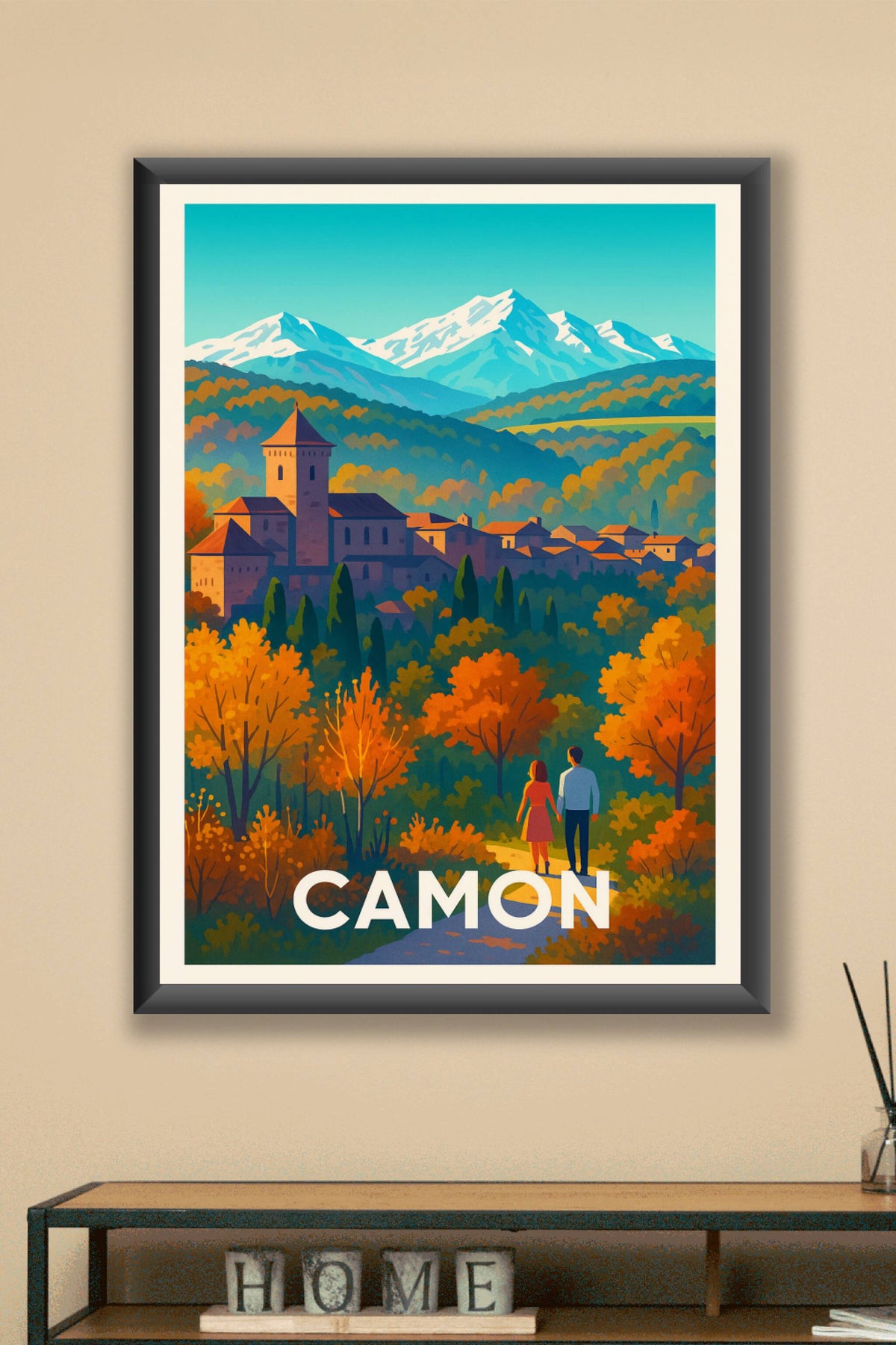 Affiche Camon — Un village de charme sous les montagnes · poster d'art de Camon