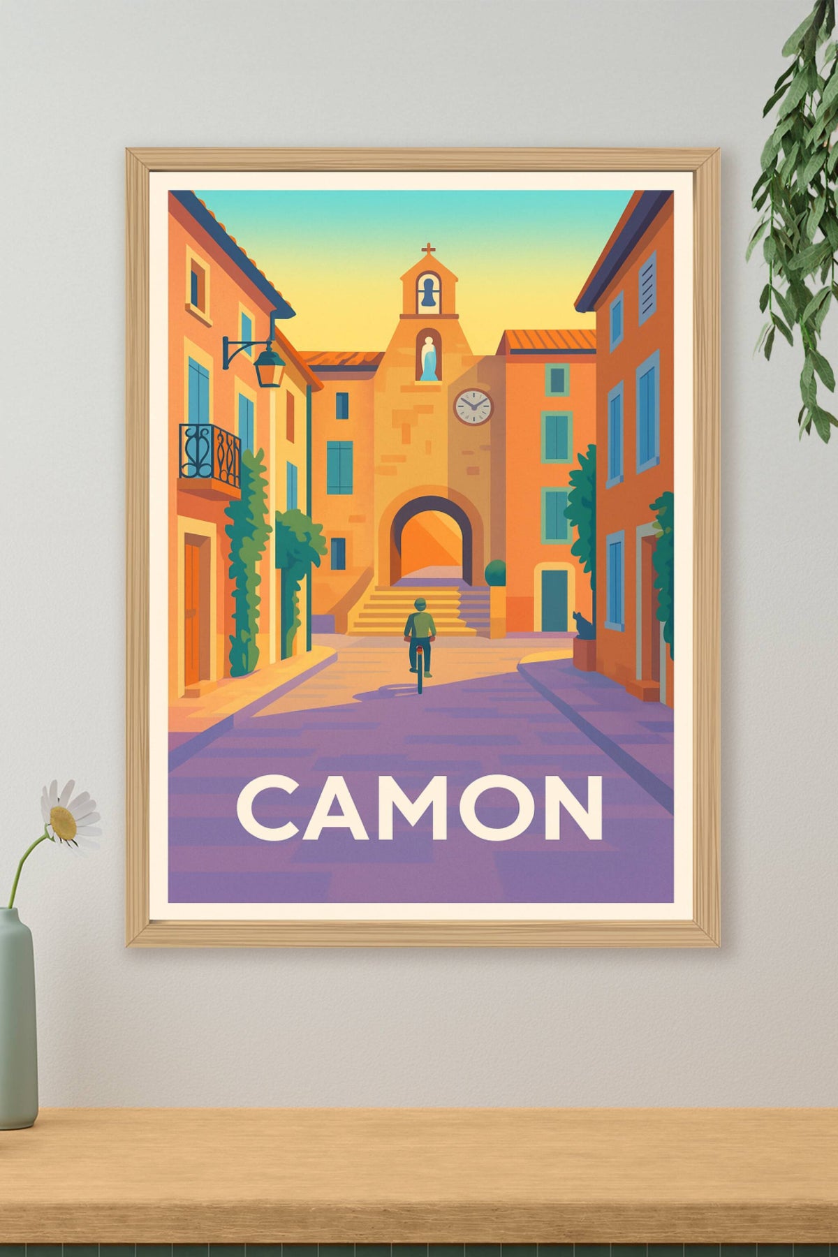 Affiche Camon — Charme et lumière du village historique · poster d'art de Camon