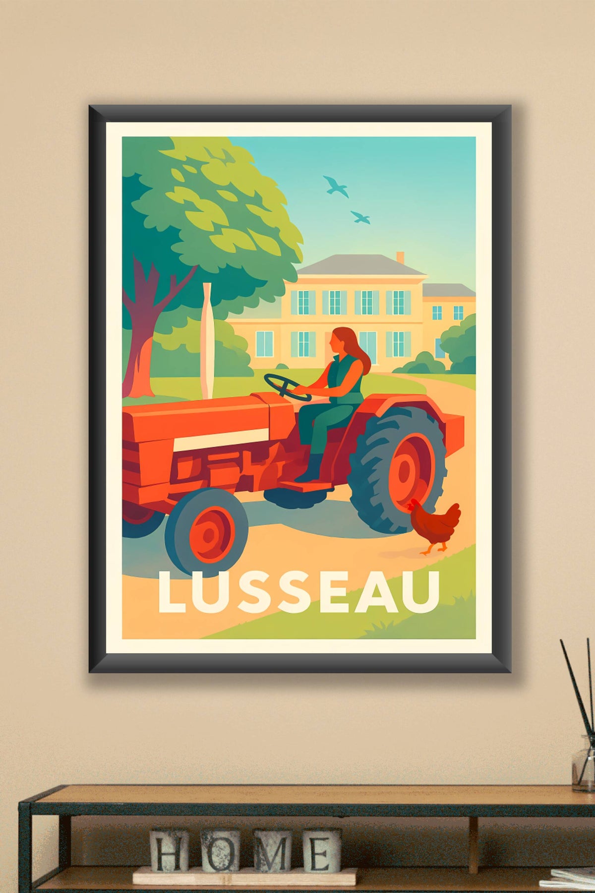 Affiche Lusseau — Charme bucolique et sérénité rurale · poster d'art de Lusseau