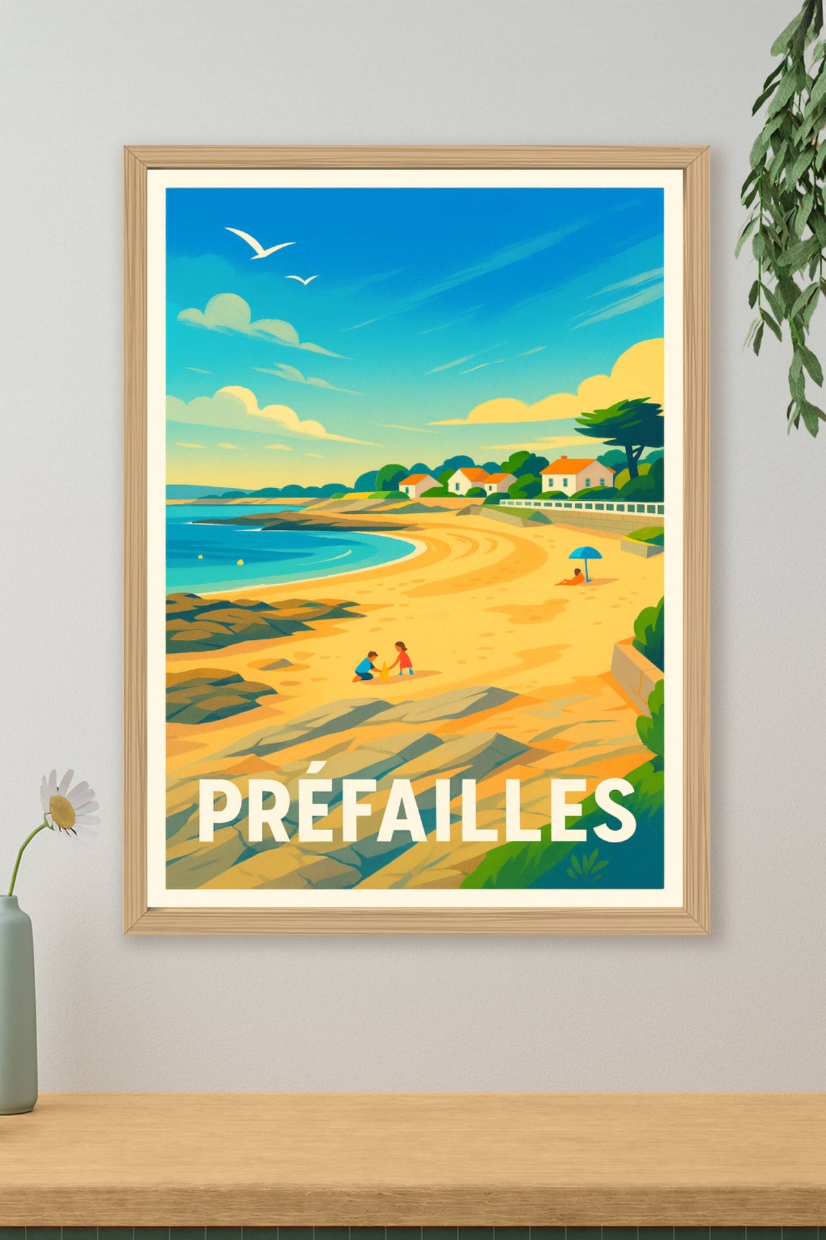 Affiche Préfailles — Tranquillité et charme côtier · poster d'art de Préfailles