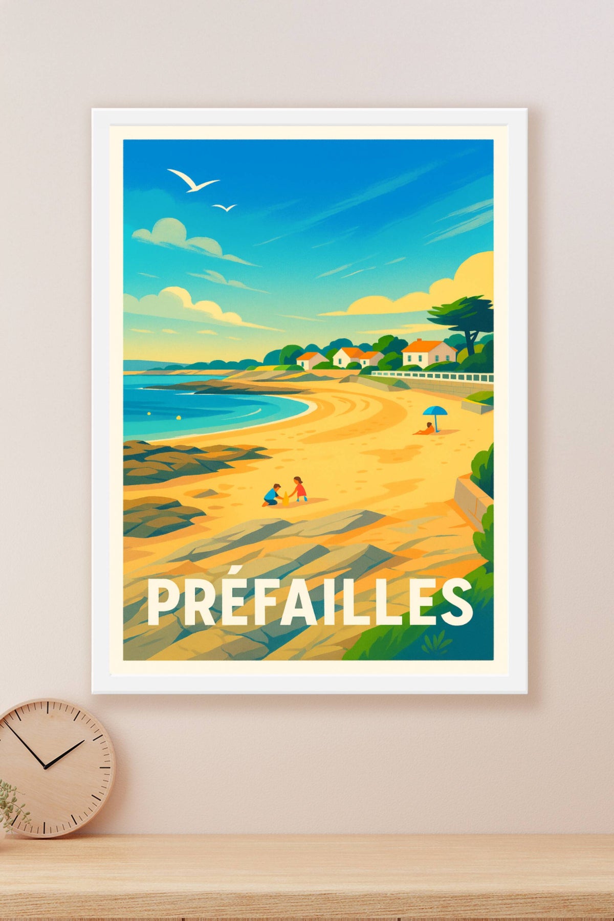 Affiche Préfailles — Tranquillité et charme côtier · poster d'art de Préfailles