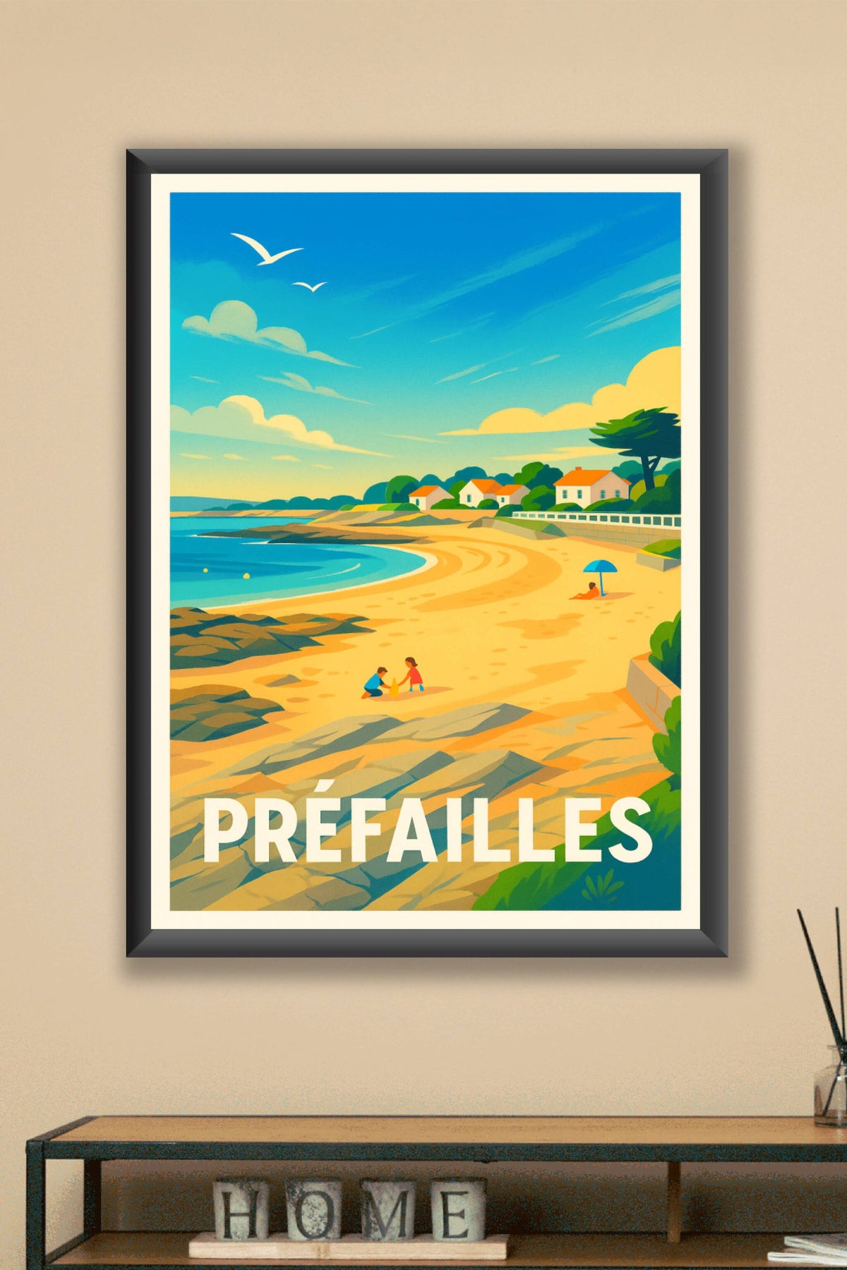 Affiche Préfailles — Tranquillité et charme côtier · poster d'art de Préfailles