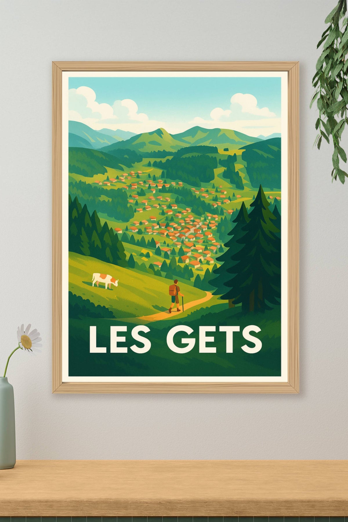 Affiche Les Gets — L'évasion en pleine nature · poster d'art de Les Gets
