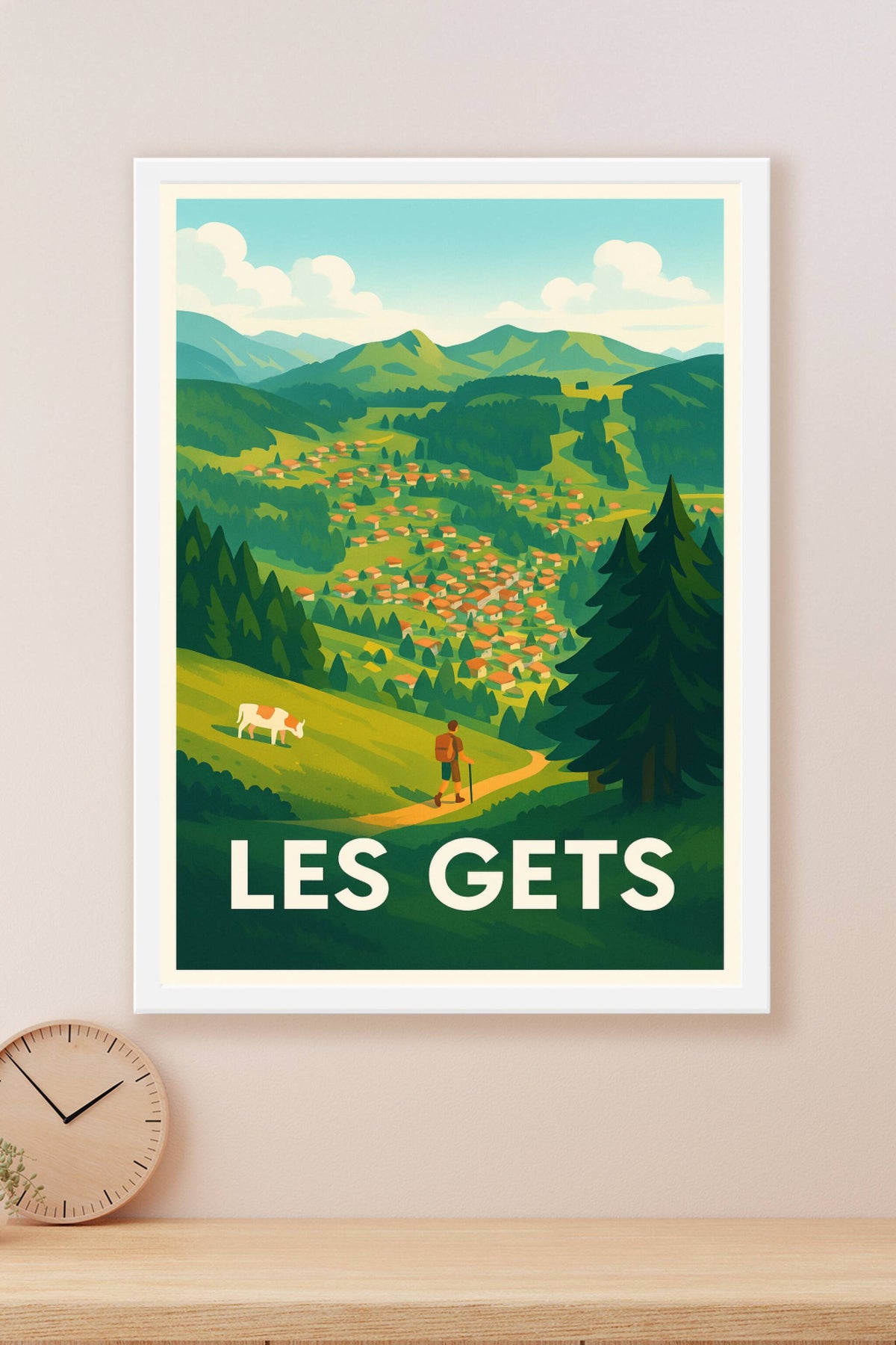 Affiche Les Gets — L'évasion en pleine nature · poster d'art de Les Gets