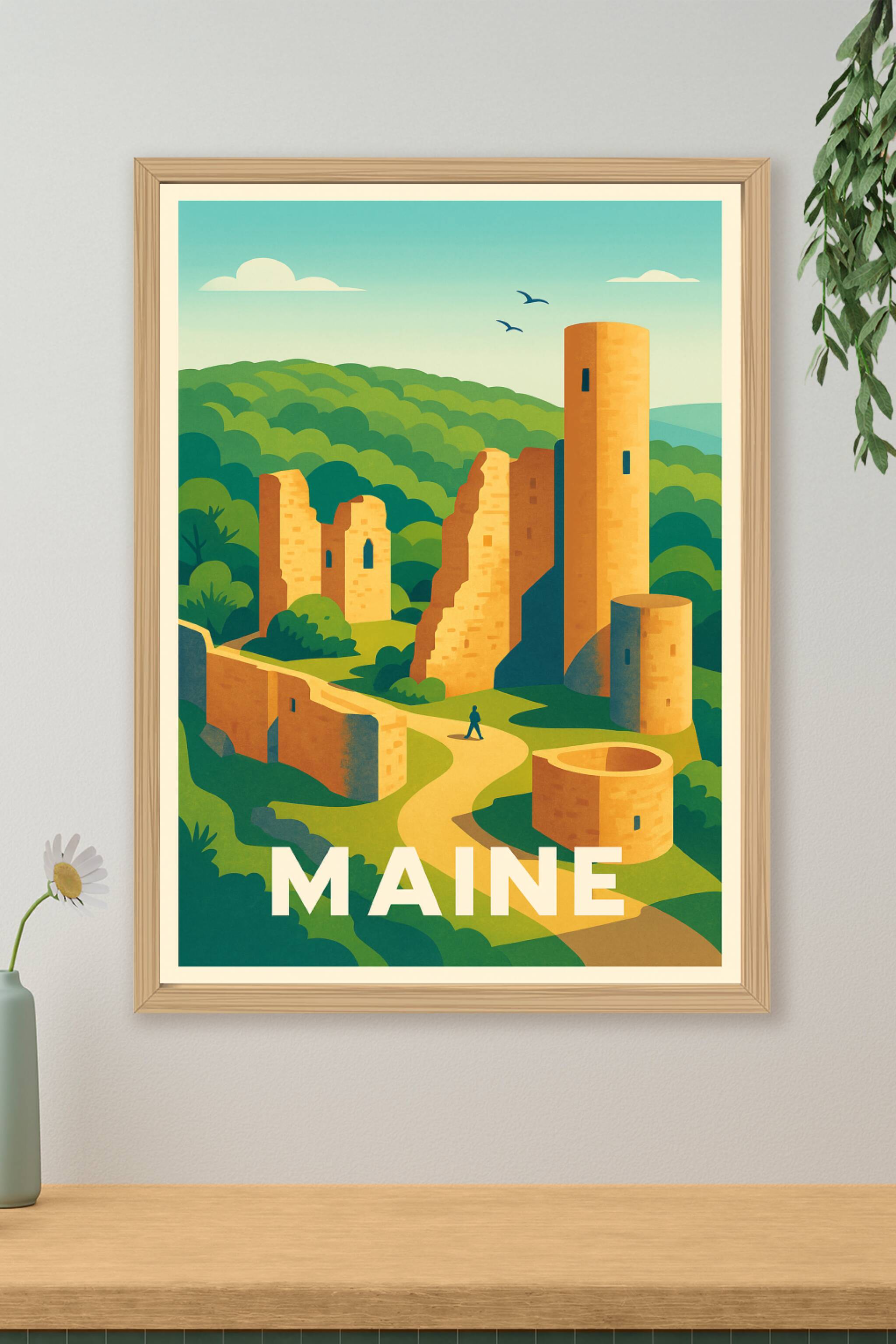 Affiche de Maine - Entre nature et ruines historiques