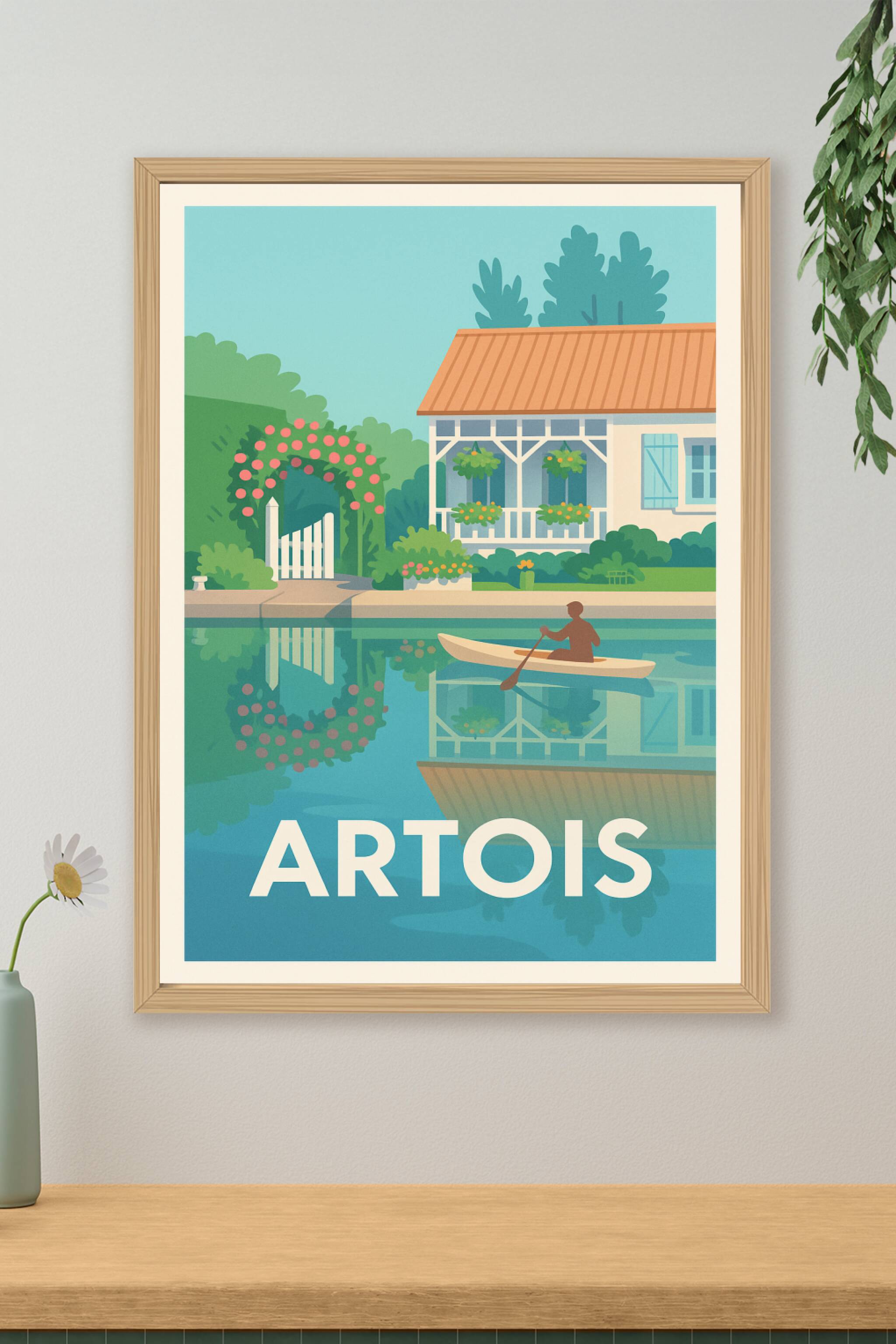 Affiche de Artois - Sérénité et nature au fil de l'eau