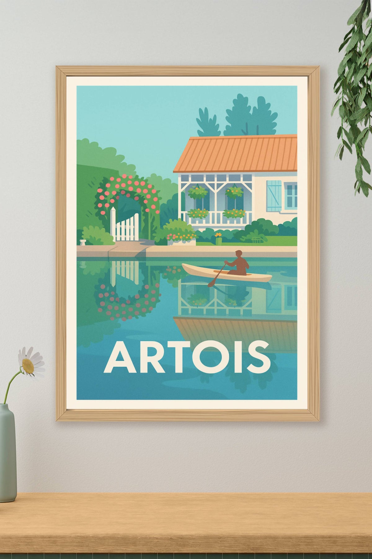 Affiche Artois — Sérénité et nature au fil de l'eau · poster d'art de Artois
