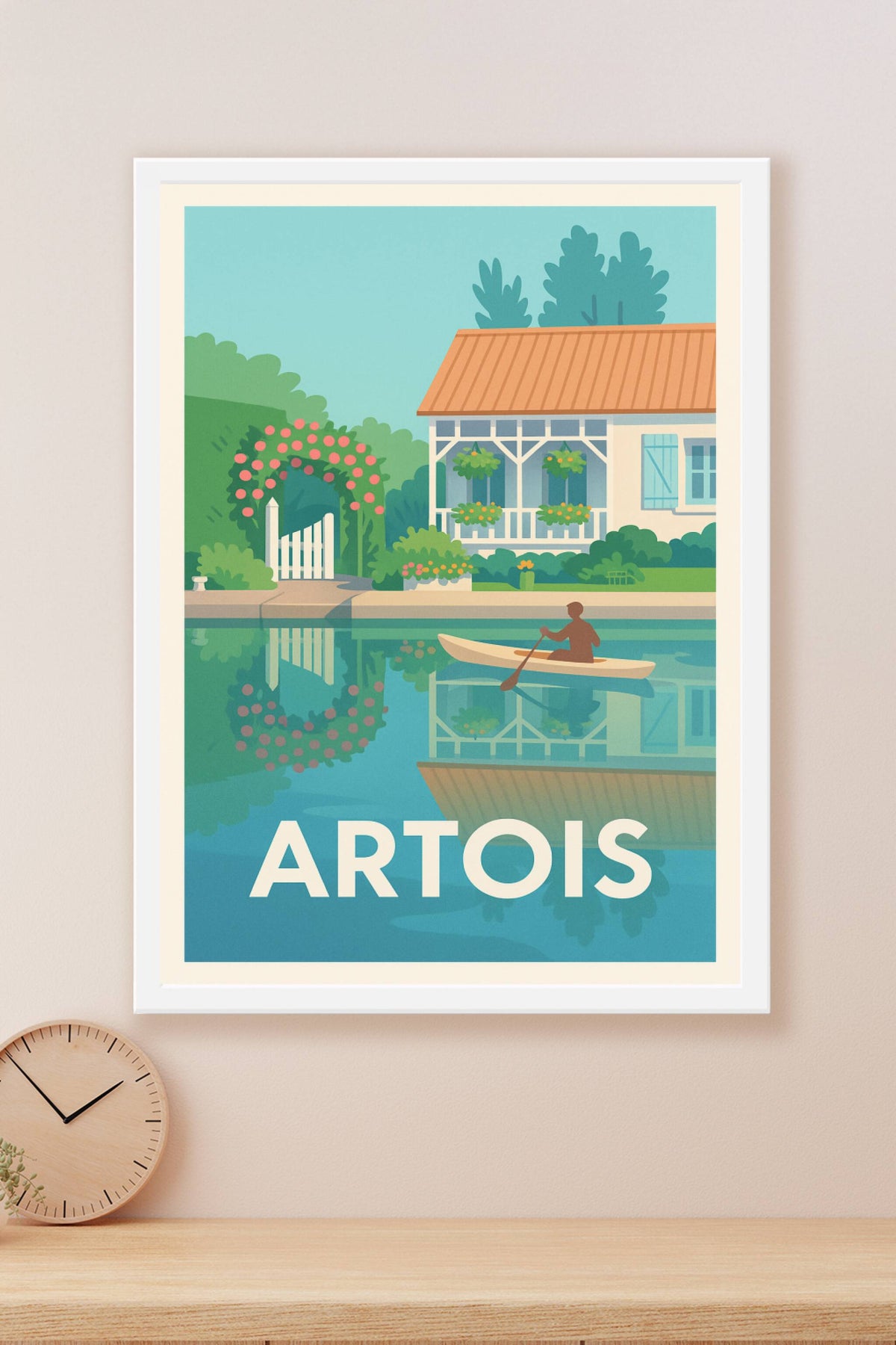 Affiche Artois — Sérénité et nature au fil de l'eau · poster d'art de Artois