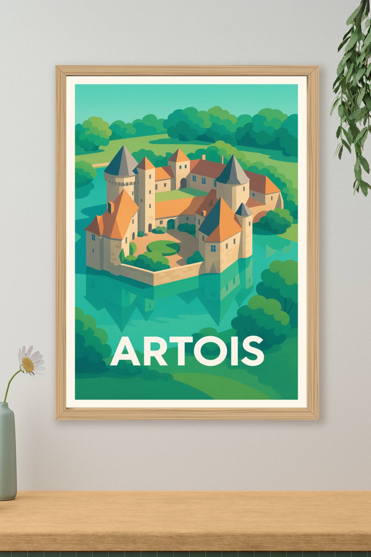 Affiche Artois — Trésor médiéval au cœur de la nature · poster d'art de Artois
