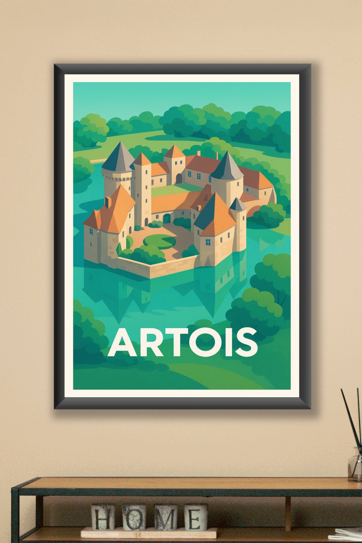 Affiche Artois — Trésor médiéval au cœur de la nature · poster d'art de Artois