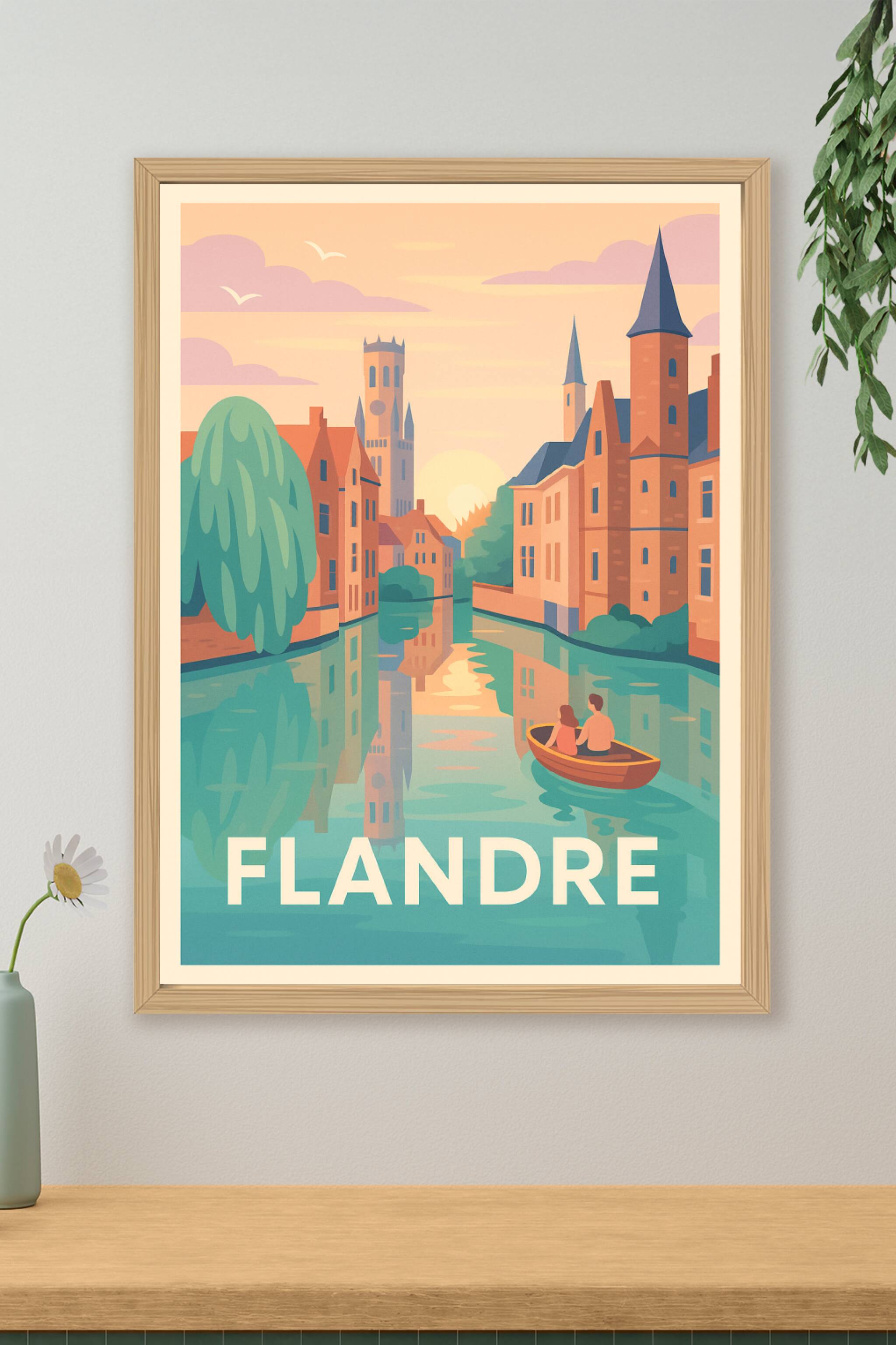 Affiche de Flandre - Douceur et romantisme au fil de l'eau