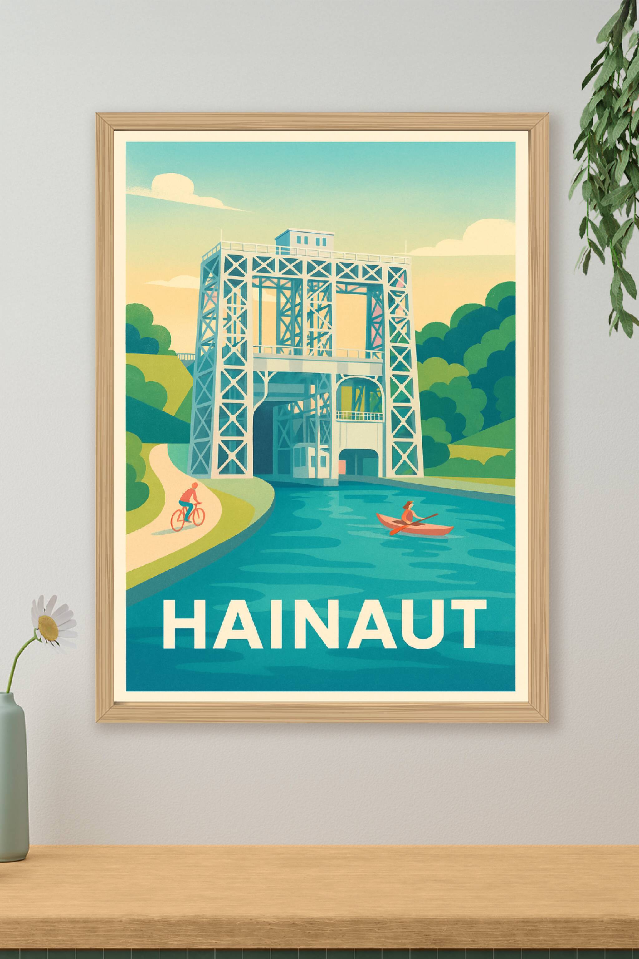 Affiche de Hainaut - Découvrez le charme industriel et naturel