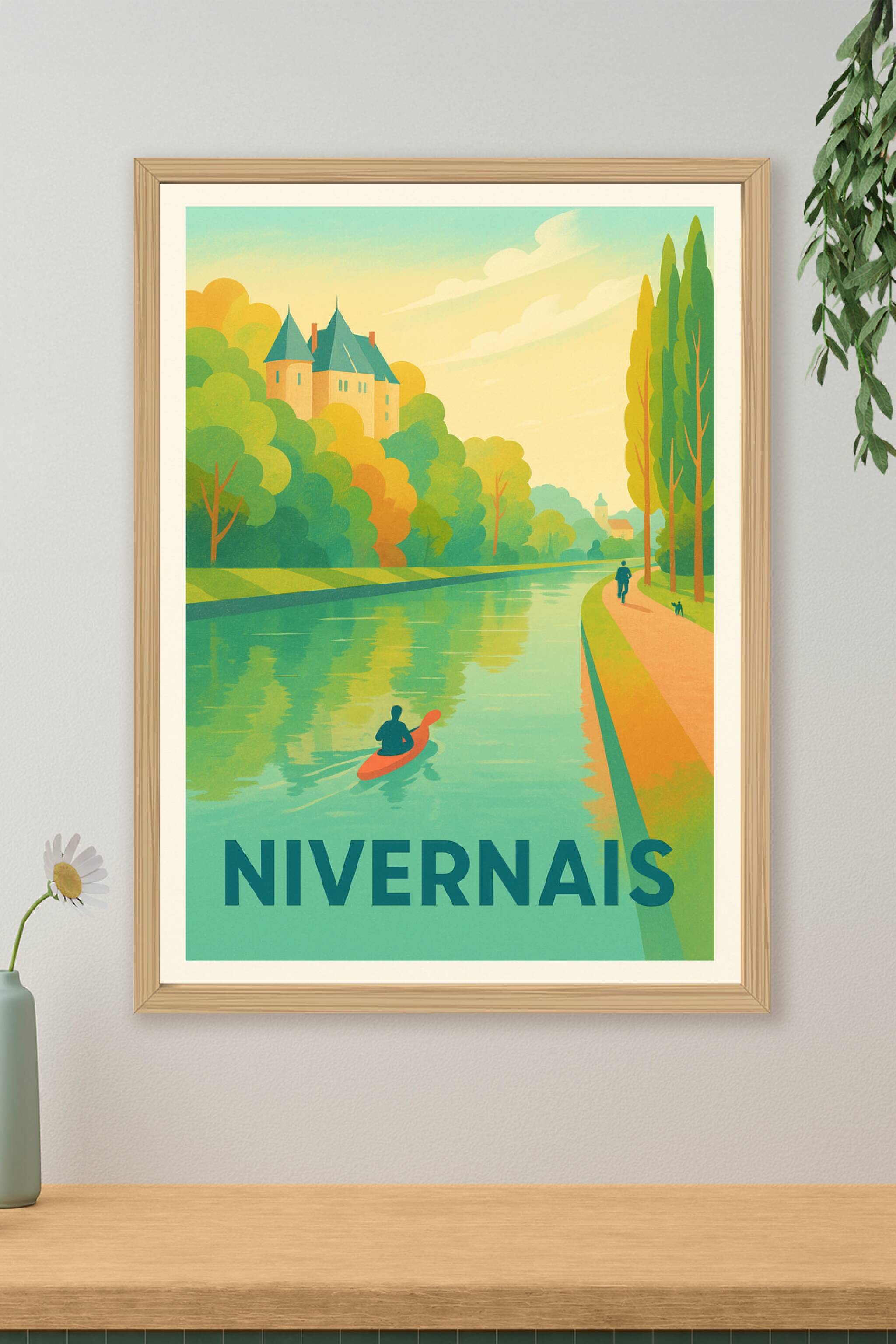 Affiche de Nivernais - Charme paisible au fil de l'eau