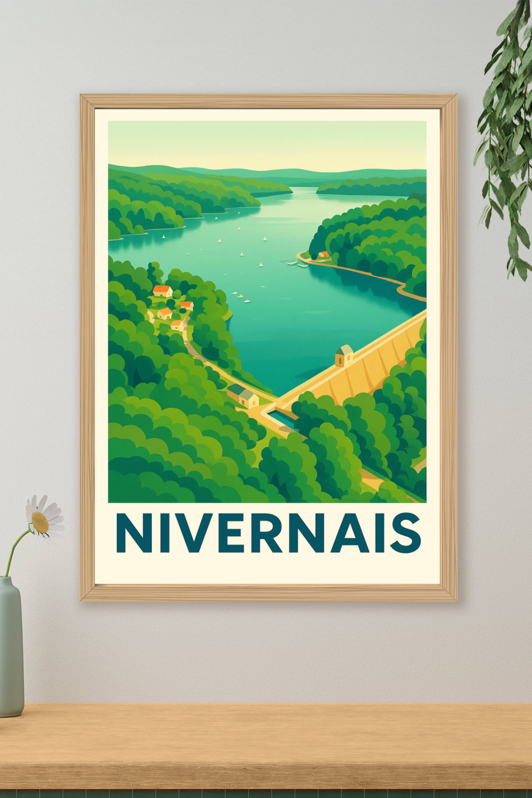 Affiche de Nivernais - Évasion au cœur de la nature verdoyante
