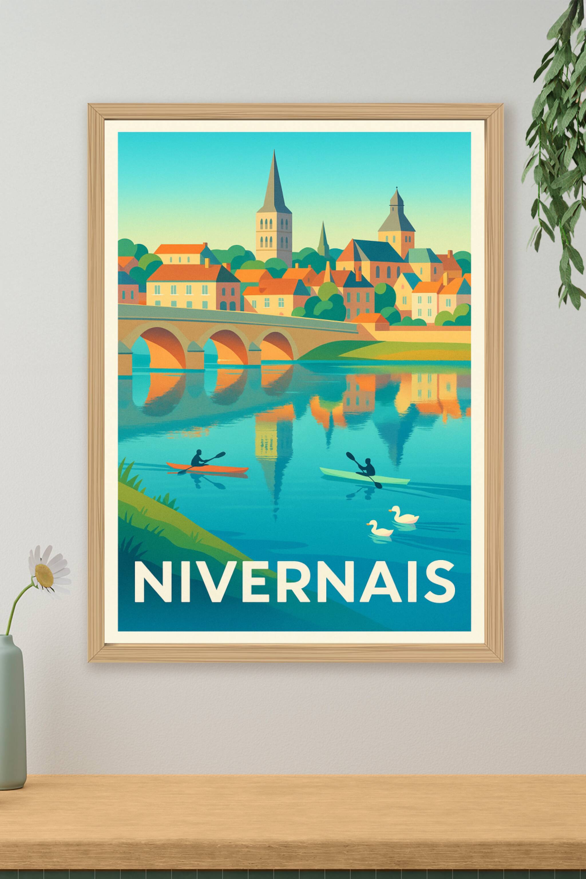 Affiche de Nivernais - Charme tranquille au fil de l'eau