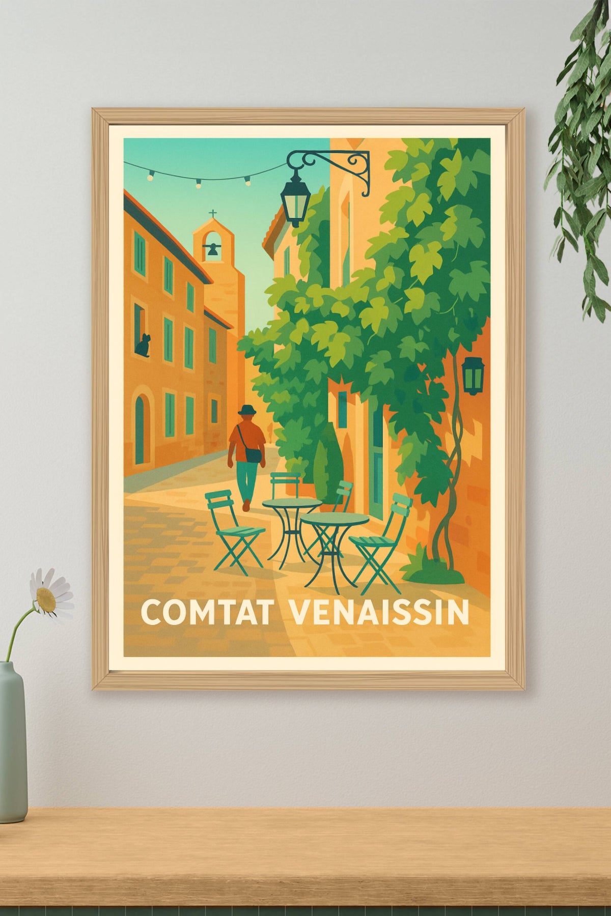 Affiche Comtat Venaissin — L'Esprit des Rues ensoleillées · poster d'art de Comtat Venaissin