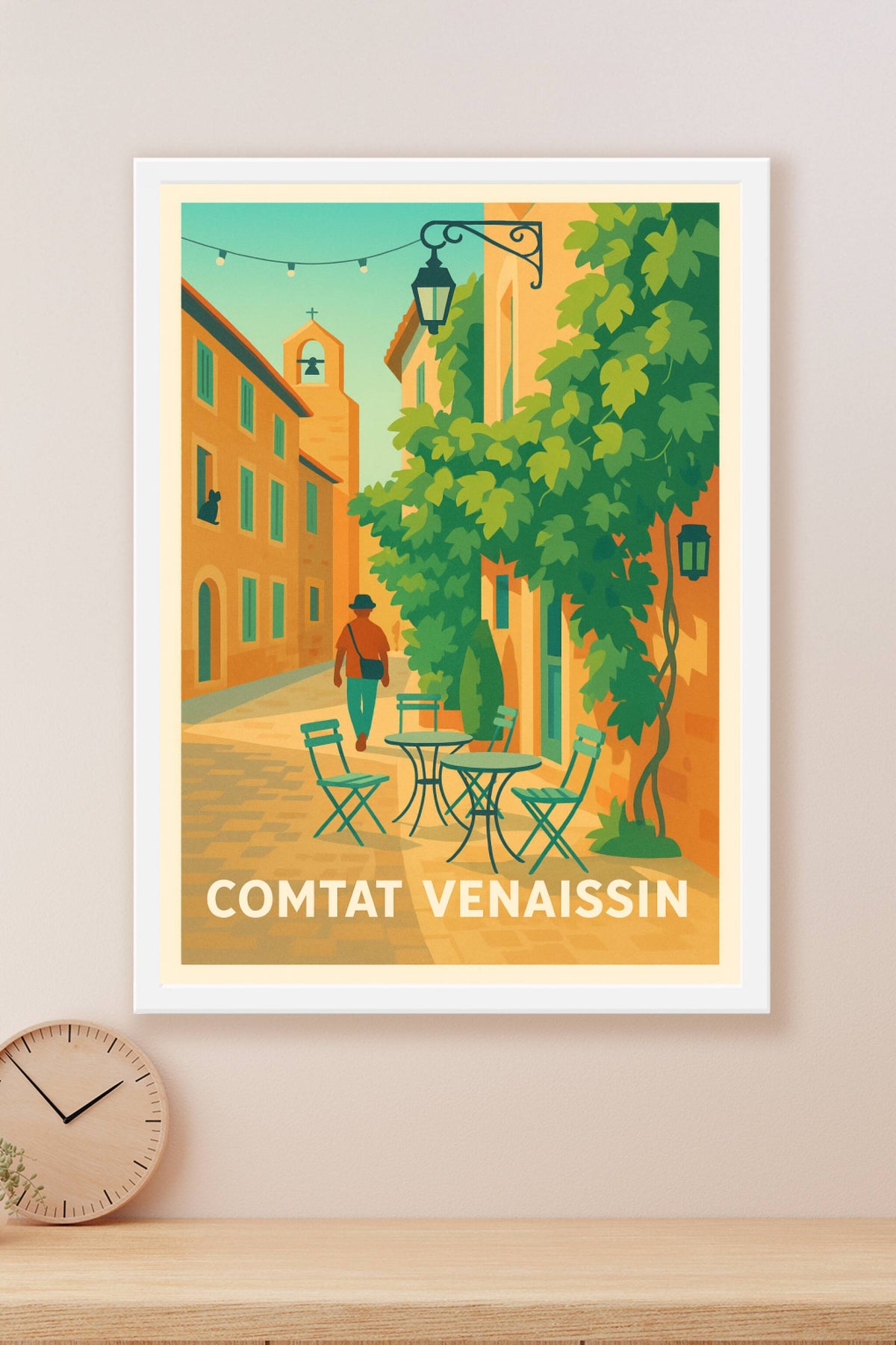 Affiche Comtat Venaissin — L'Esprit des Rues ensoleillées · poster d'art de Comtat Venaissin