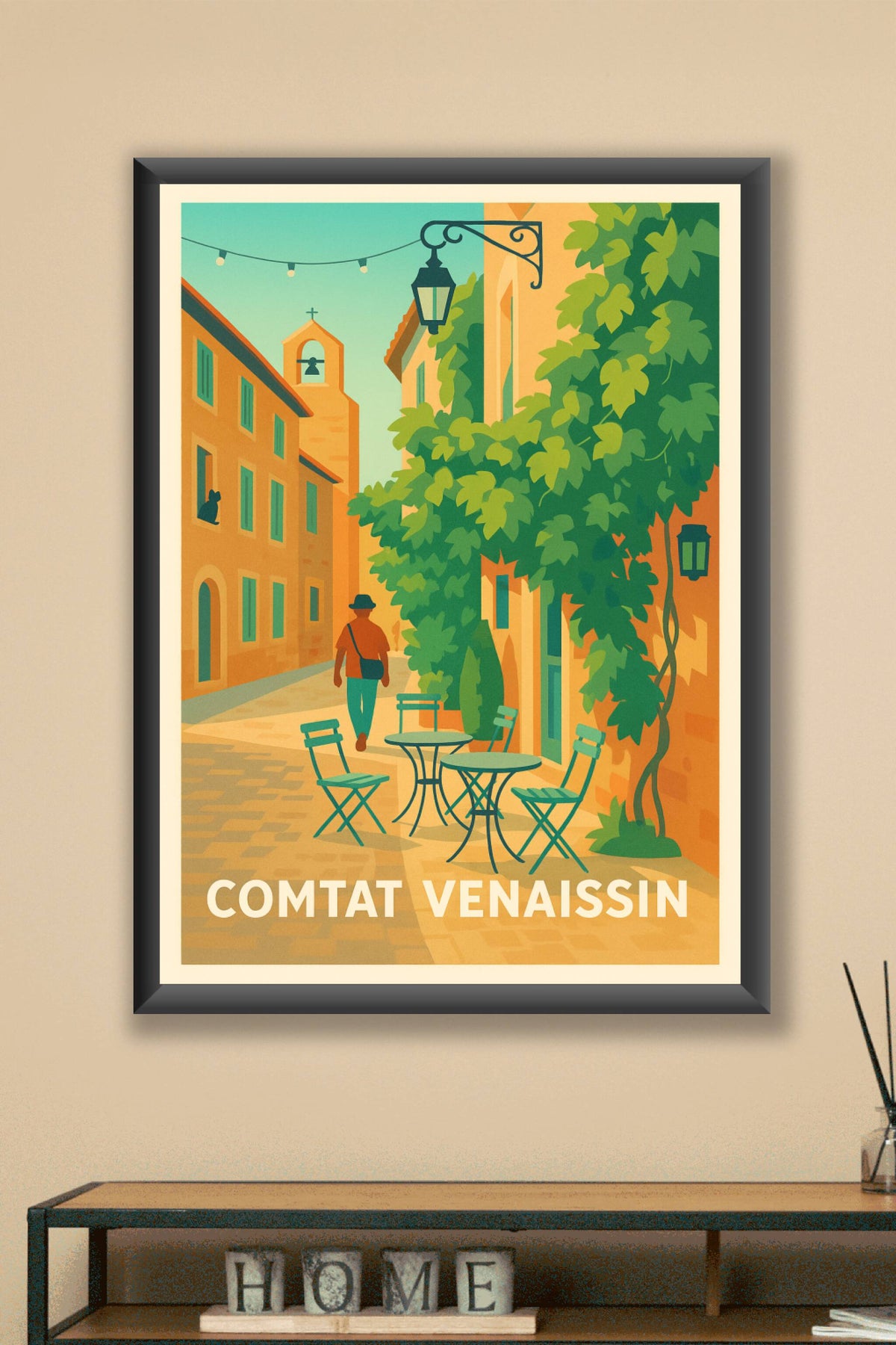 Affiche Comtat Venaissin — L'Esprit des Rues ensoleillées · poster d'art de Comtat Venaissin
