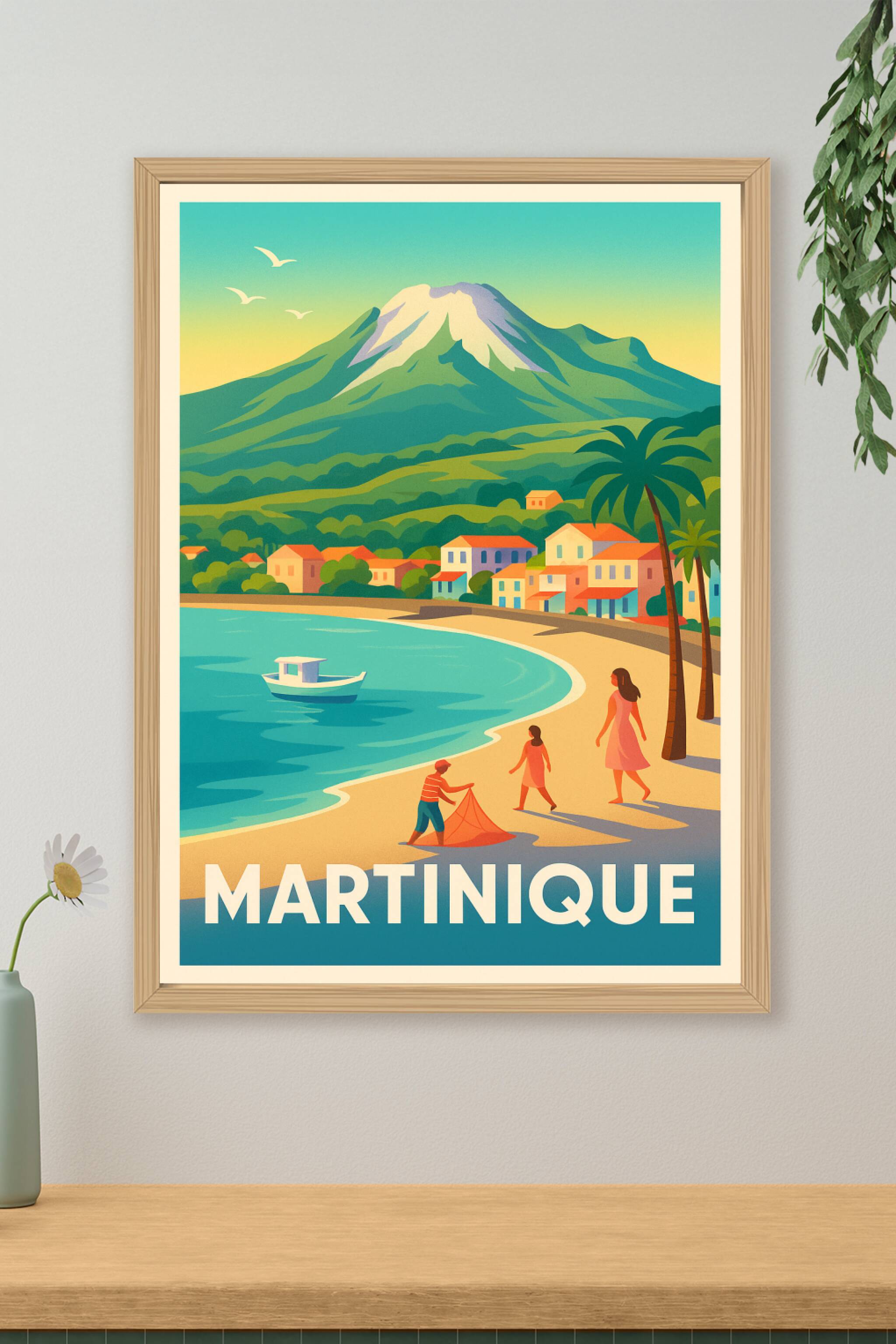 Affiche de Martinique - Évasion tropicale au bord de la mer