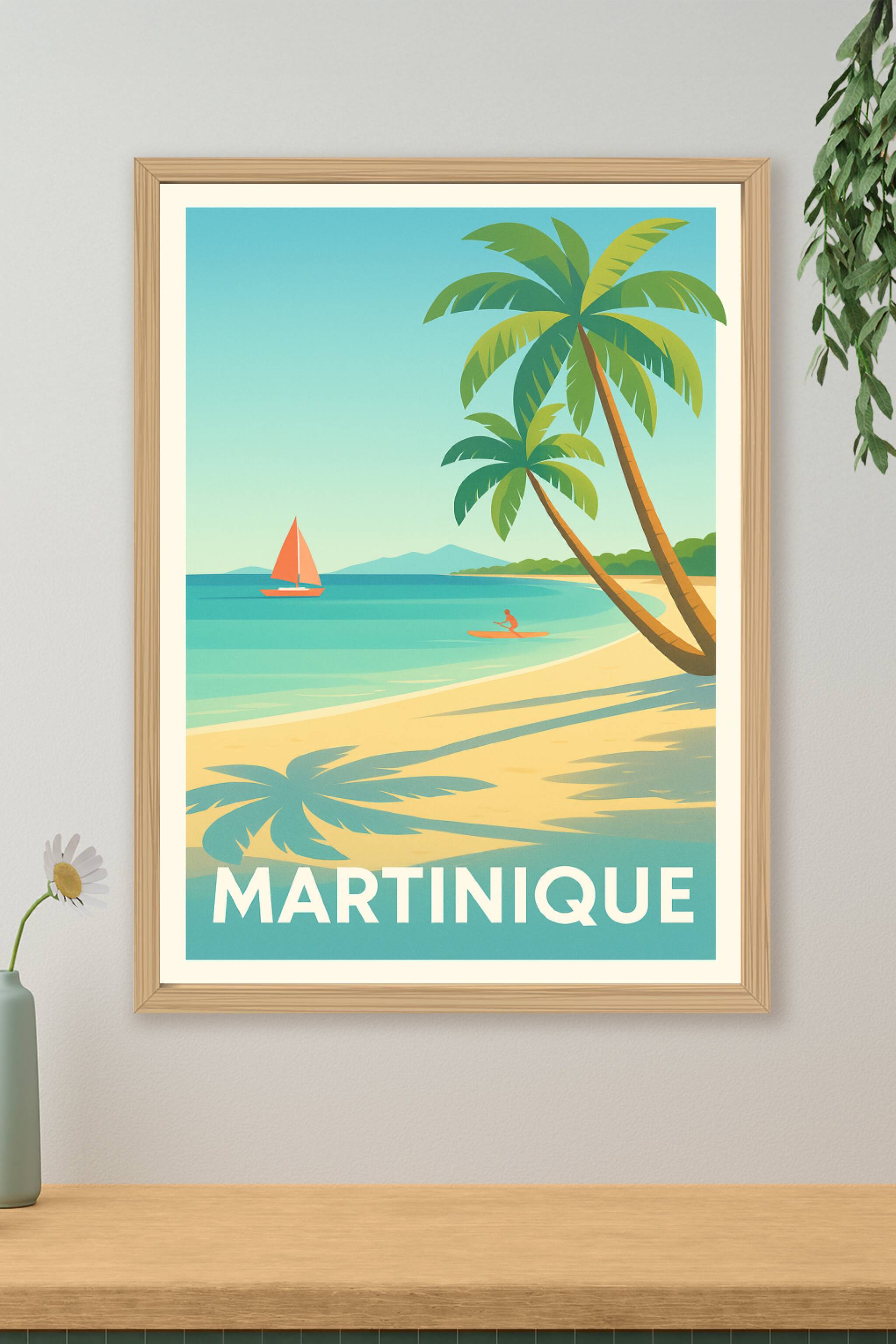 Affiche de Martinique - Évasion tropicale et douceur caraïbe