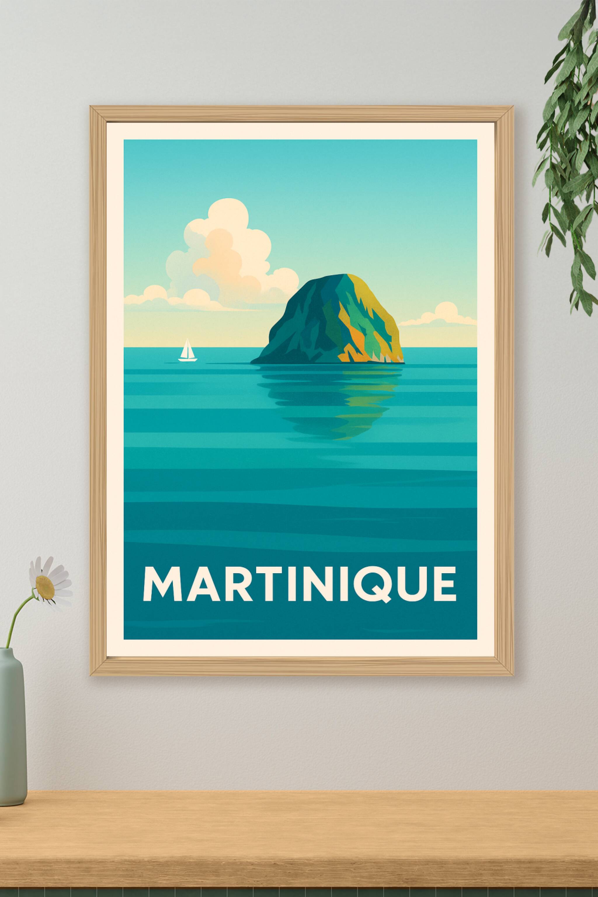 Affiche de Martinique - Évasion tropicale au Rocher du Diamant