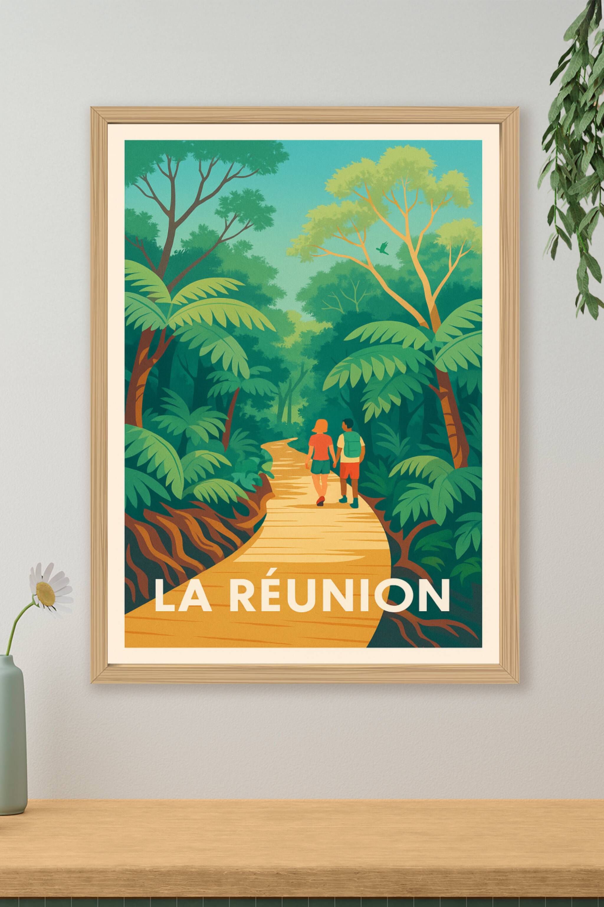 Affiche de La Réunion - Évasion nature au cœur de l'île