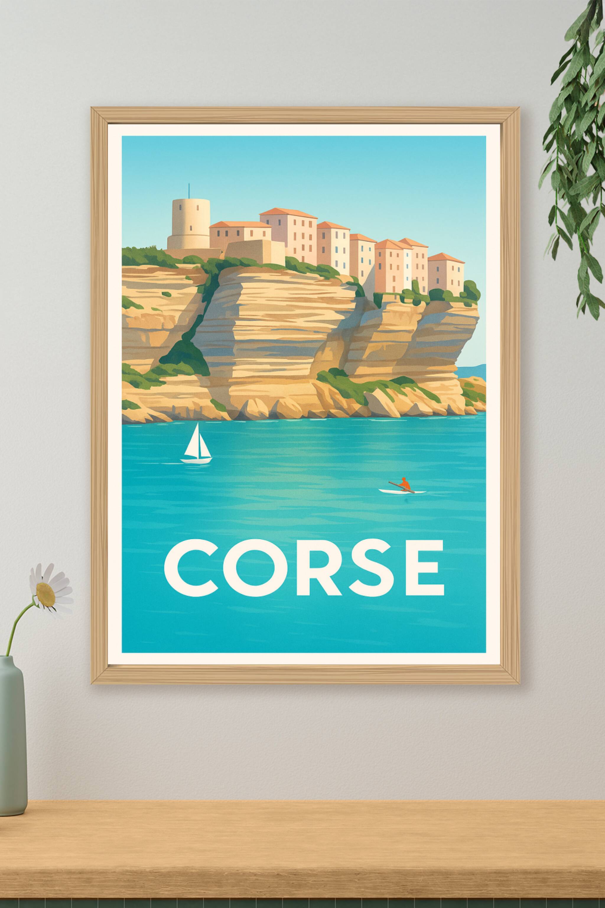 Affiche de Corse - La beauté spectaculaire des falaises