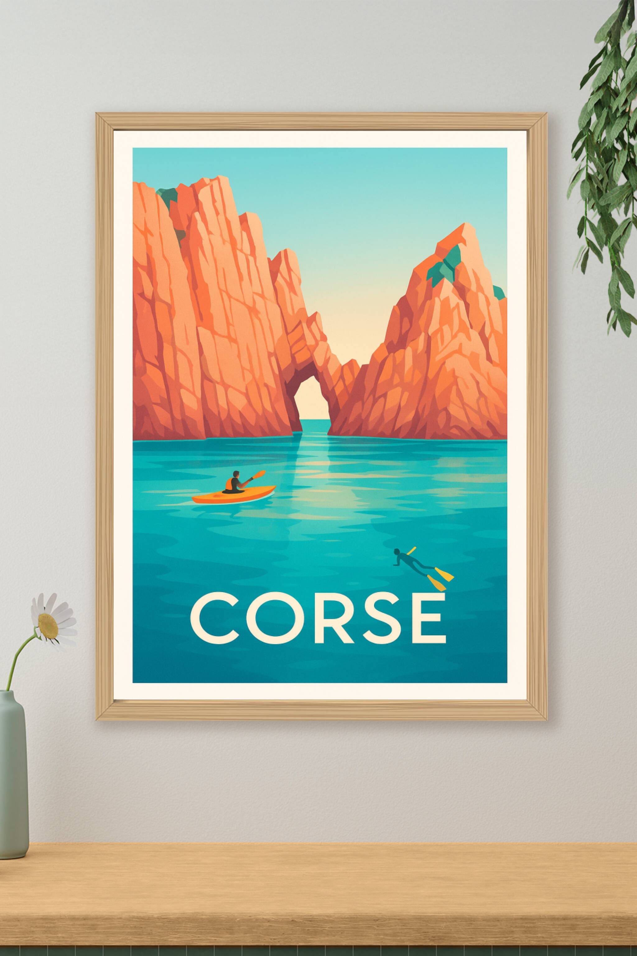 Affiche de Corse - Évasion et nature sauvage au cœur de la Méditerranée