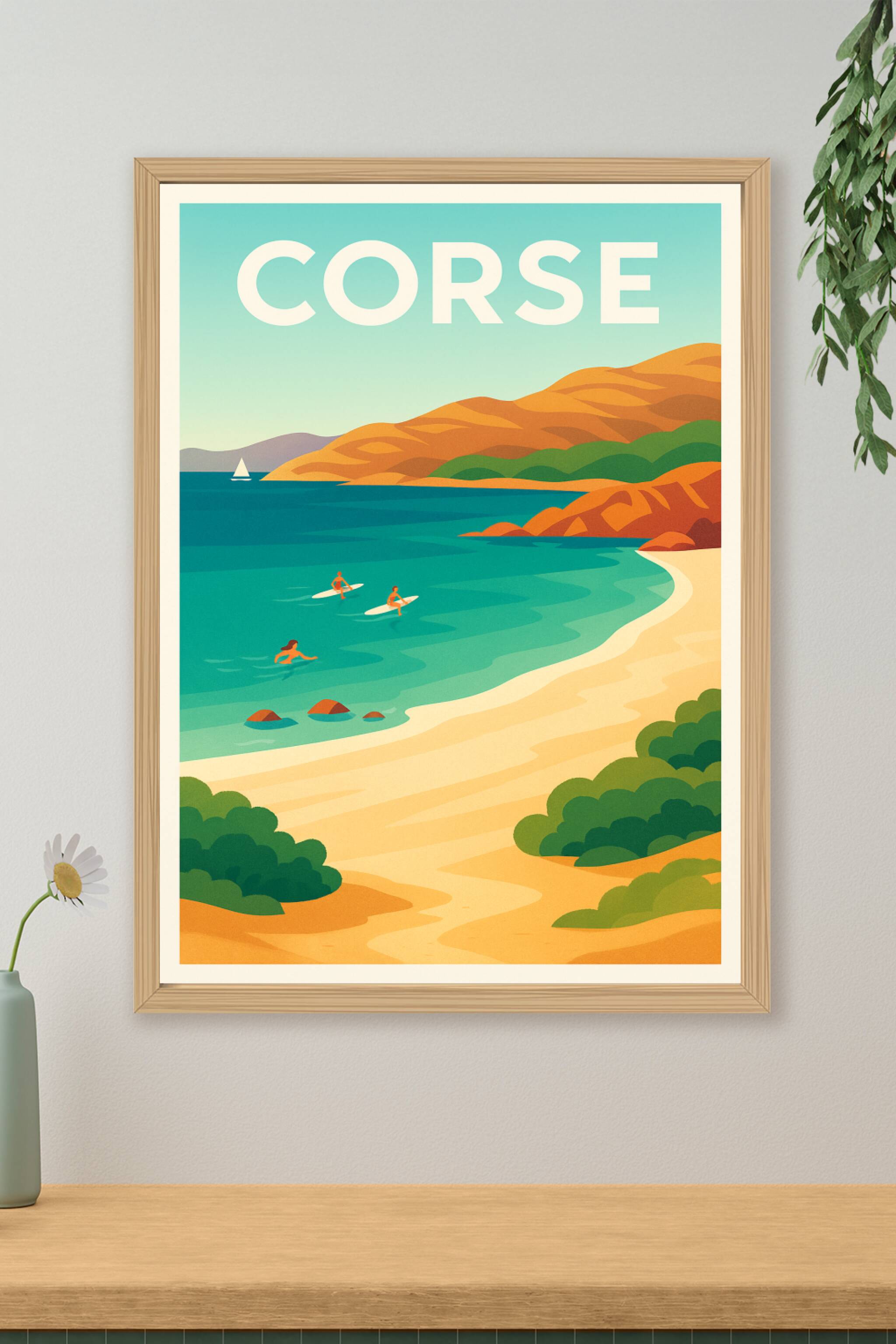 Affiche de Corse - Échappée Belle sur la Méditerranée