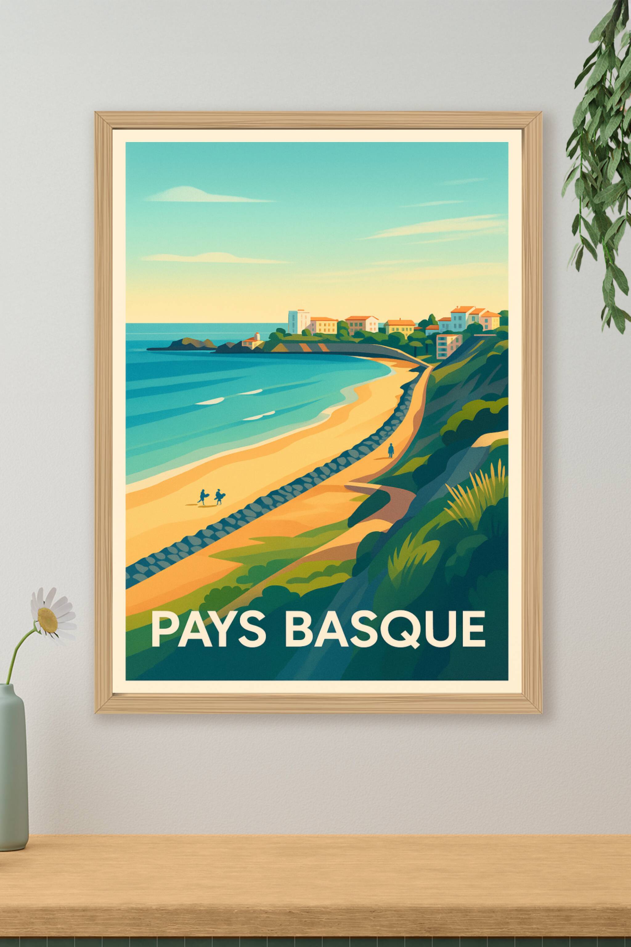 Affiche de Pays Basque - Évasion et douceur de la côte Atlantique