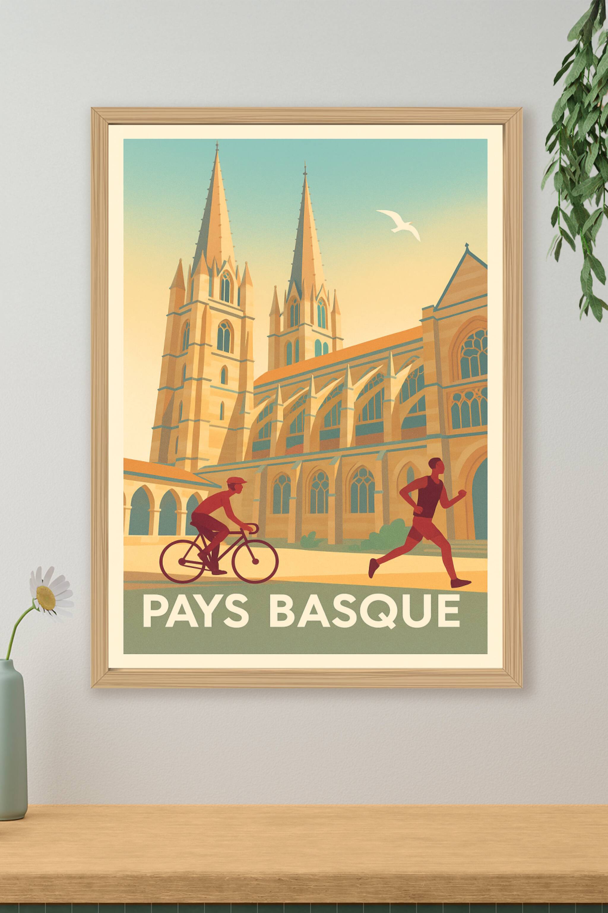 Affiche de Pays Basque - Esprit sportif et patrimoine vivant