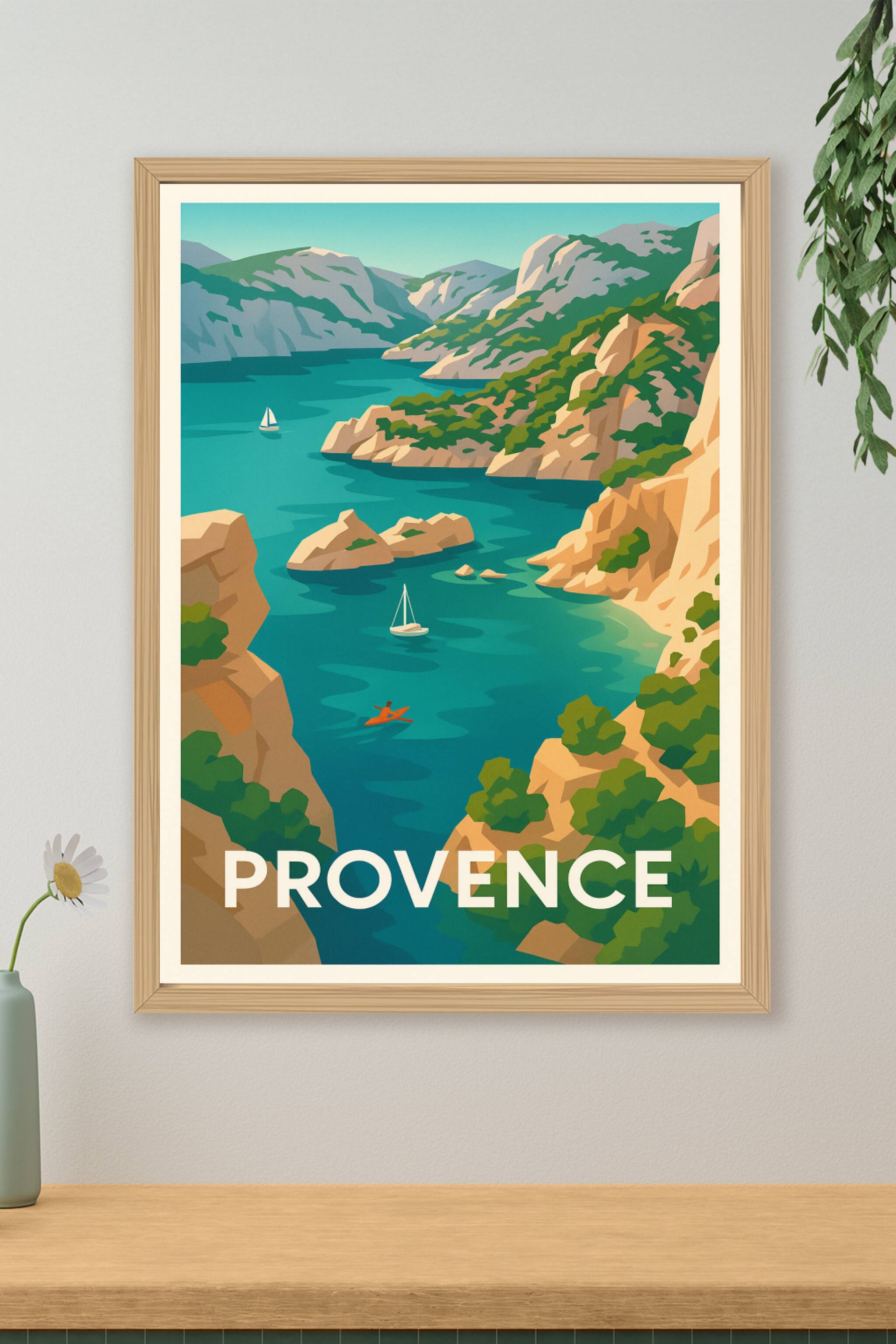Affiche de Provence - Évasion au cœur des calanques