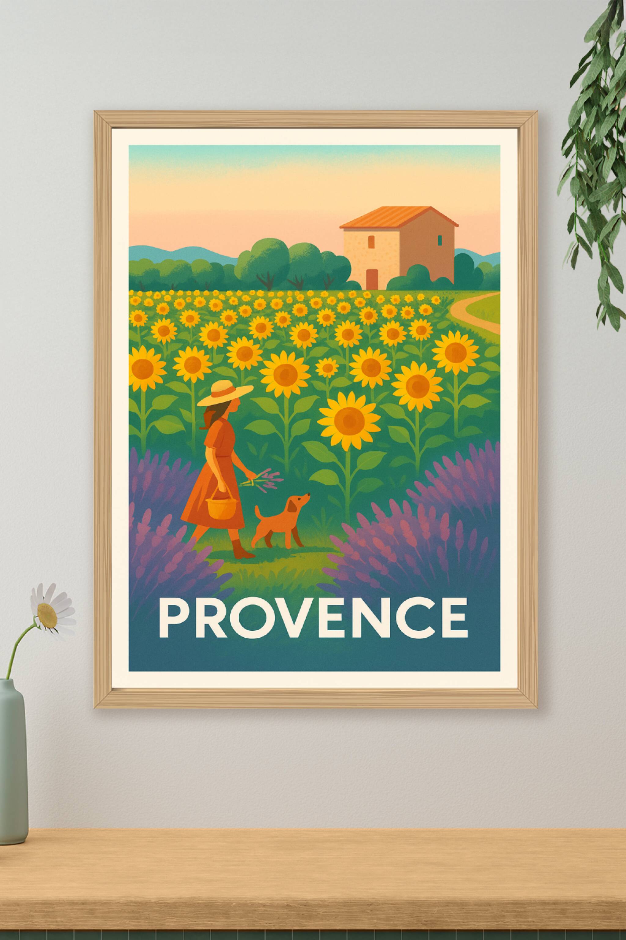 Affiche de Provence - L'élégance champêtre au cœur des tournesols