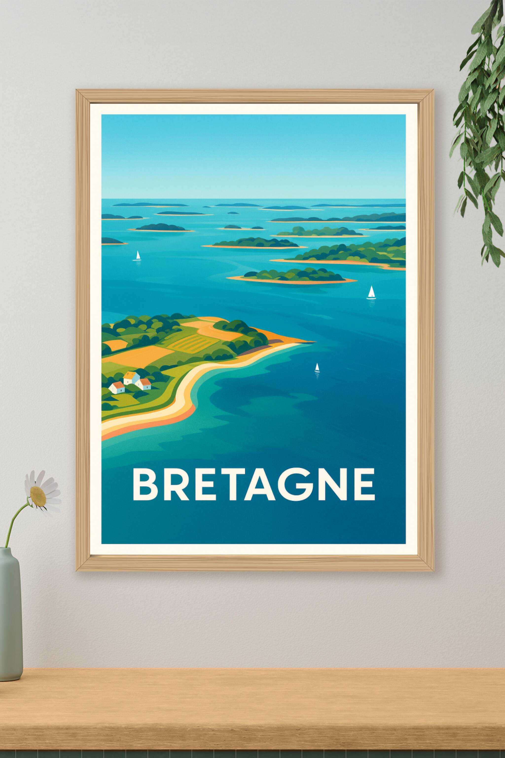 Affiche de Bretagne - Évasion et nature en bord de mer