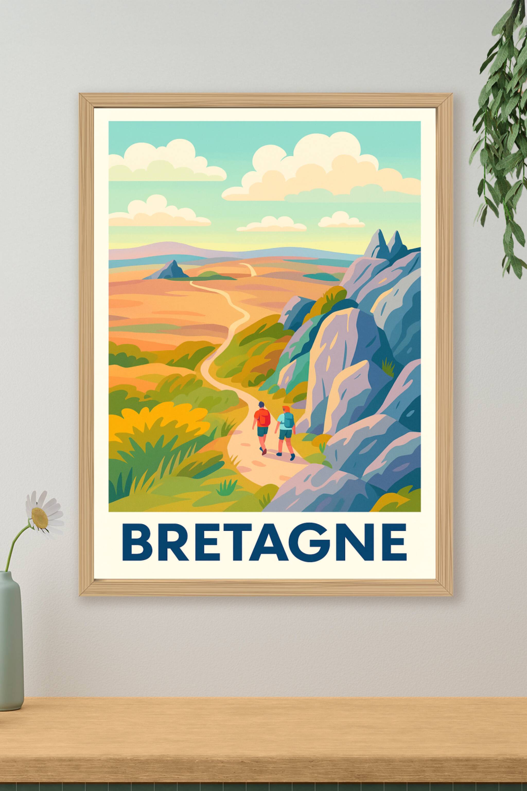 Affiche de Bretagne - Échappée belle au cœur des sentiers côtiers