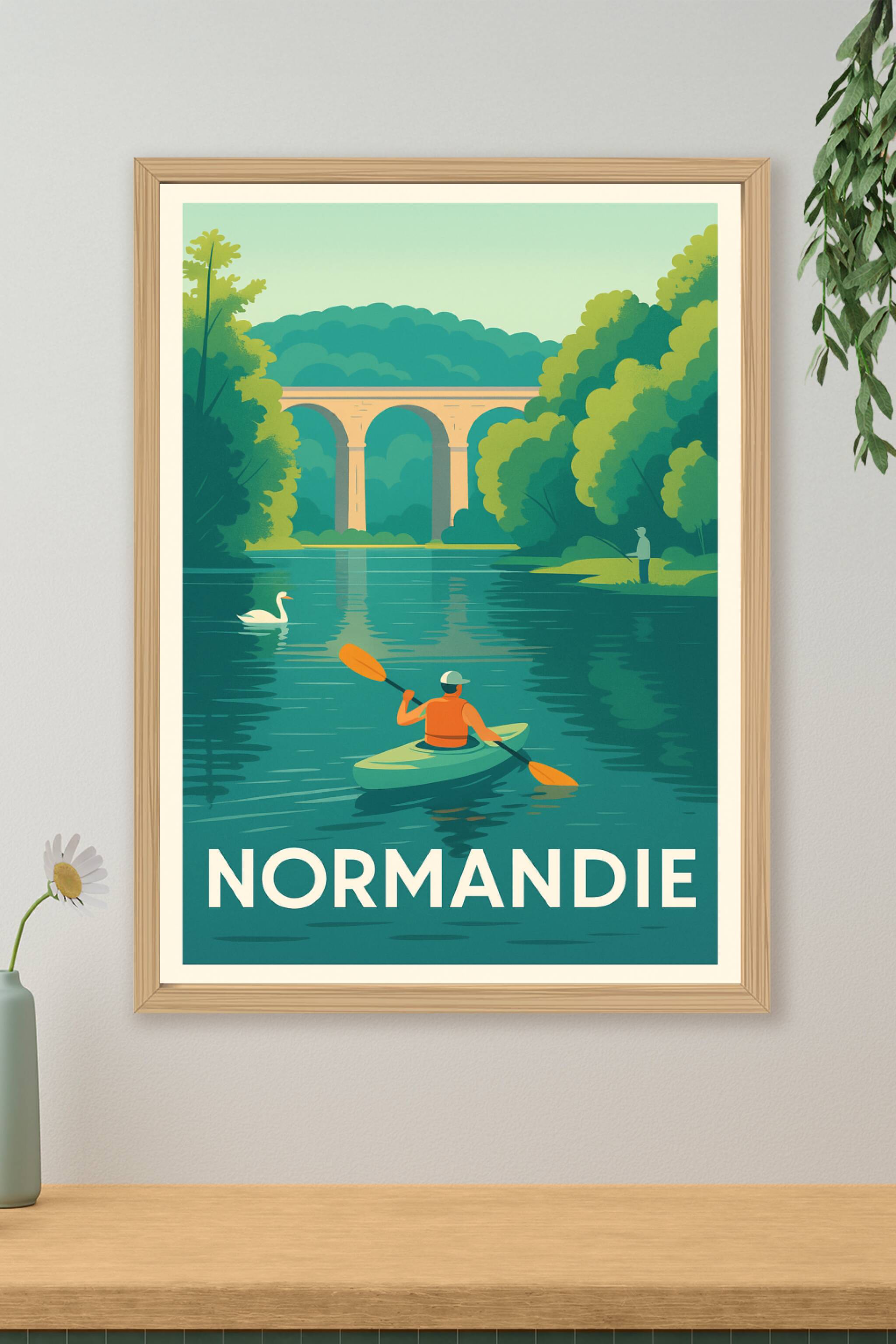 Affiche de Normandie - Évasion nature au fil de l'eau