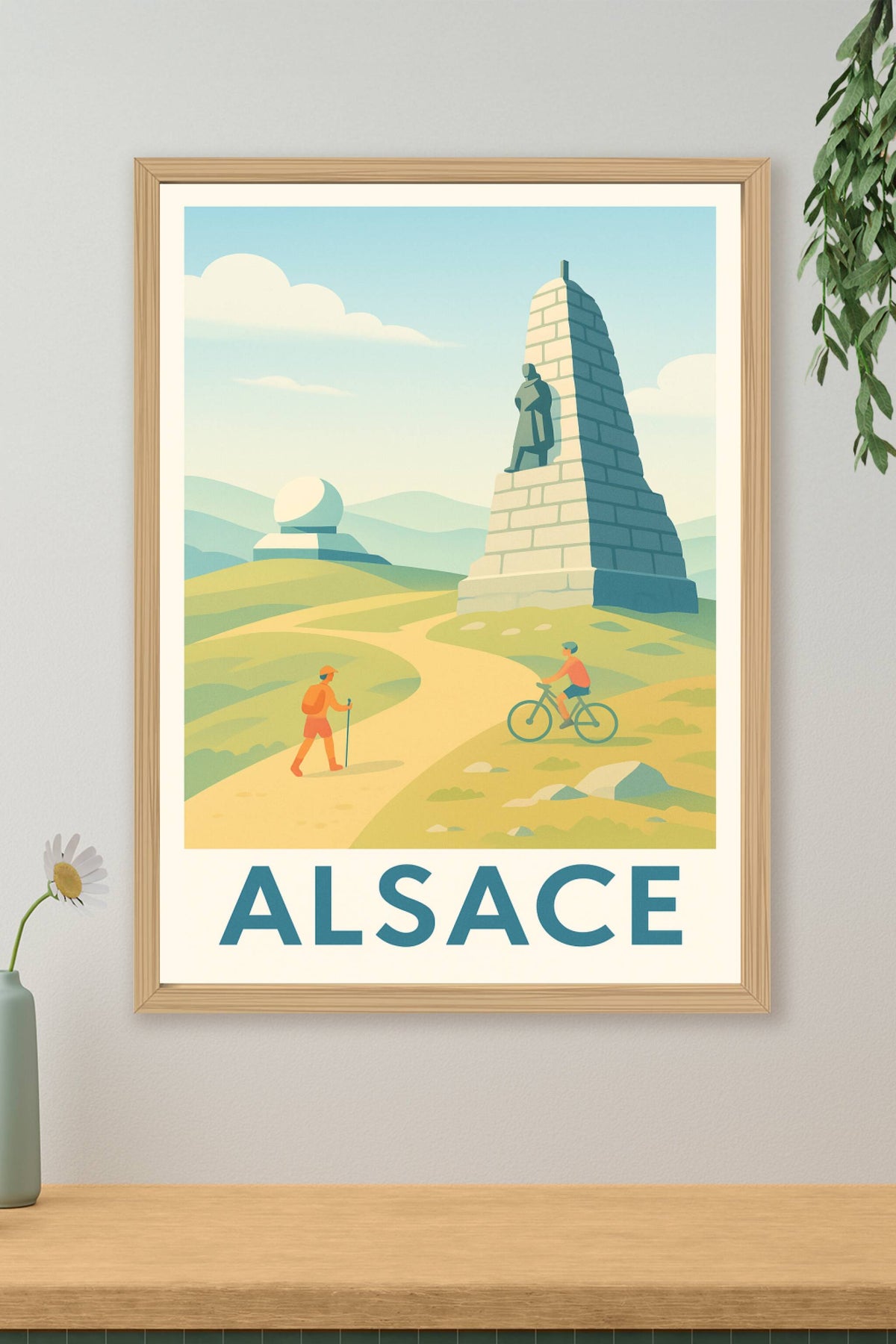 Affiche Alsace — Découvrez les paysages emblématiques en plein air · poster d'art de Alsace