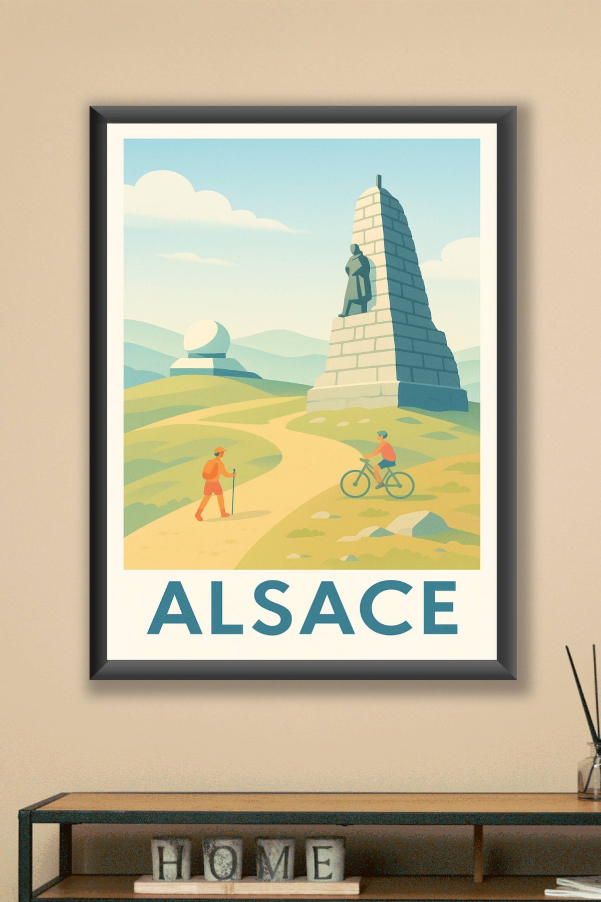 Affiche Alsace — Découvrez les paysages emblématiques en plein air · poster d'art de Alsace