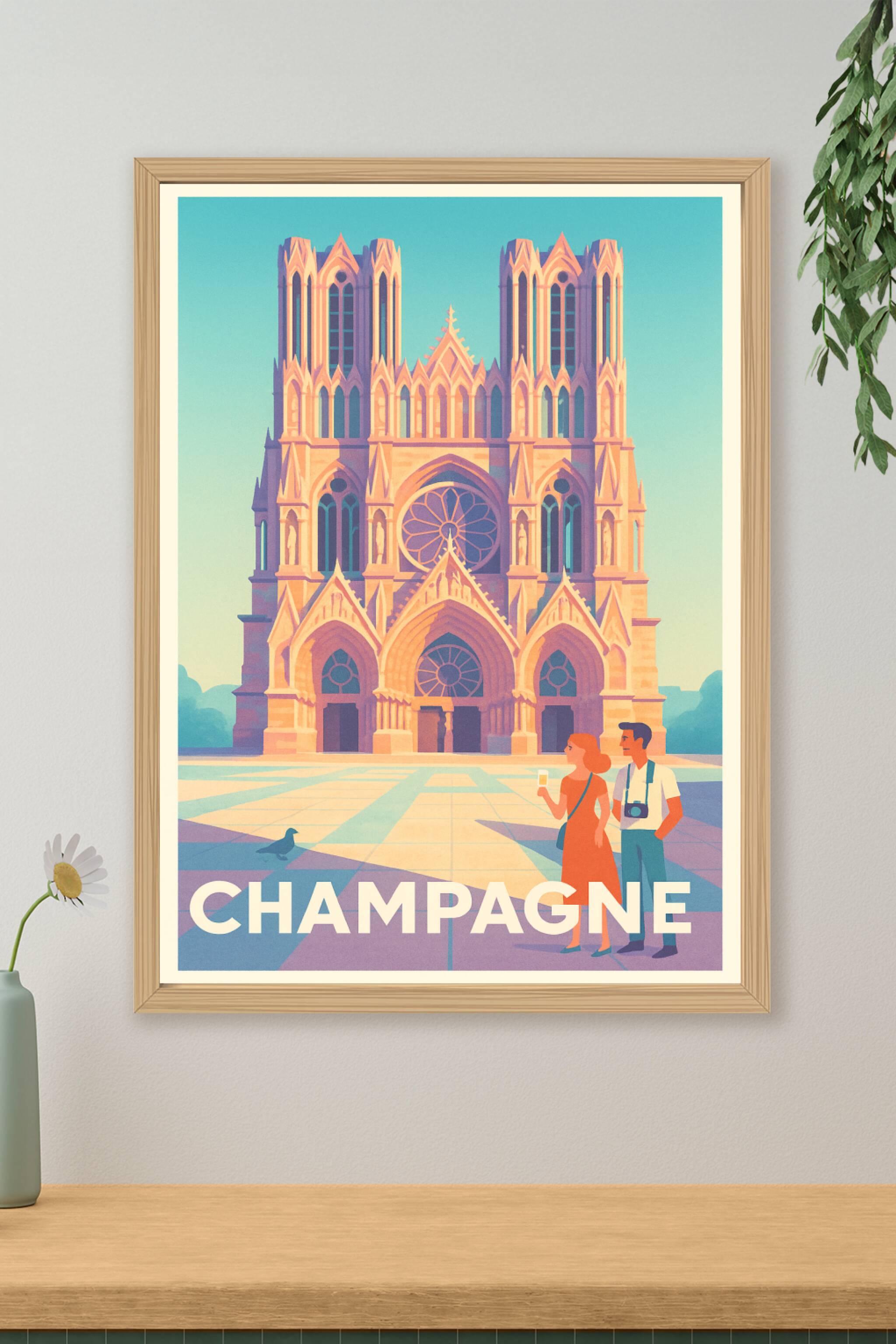 Affiche de Reims - L'élégance gothique en Champagne