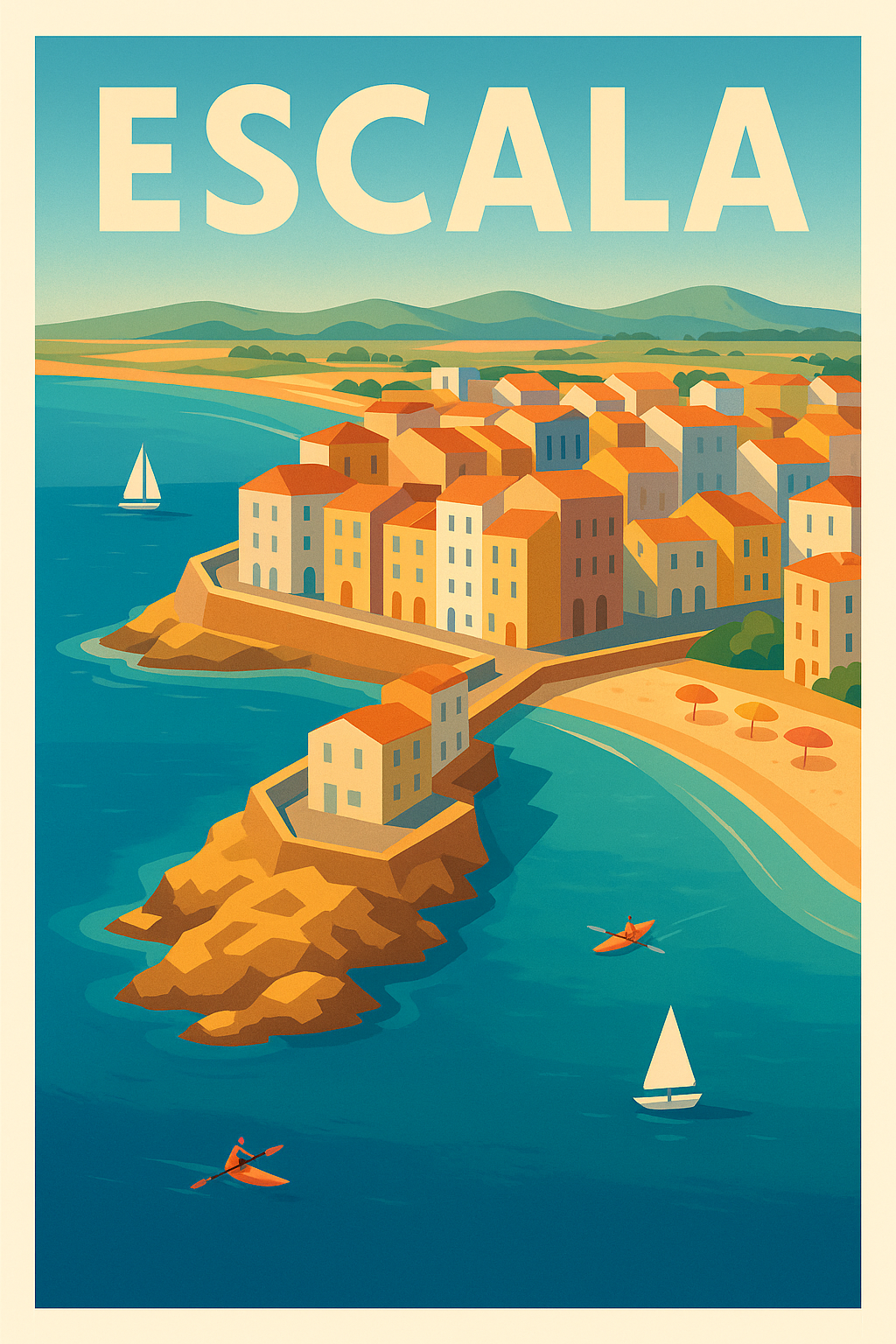 Affiche de Escala - Évasion côtière en Méditerranée